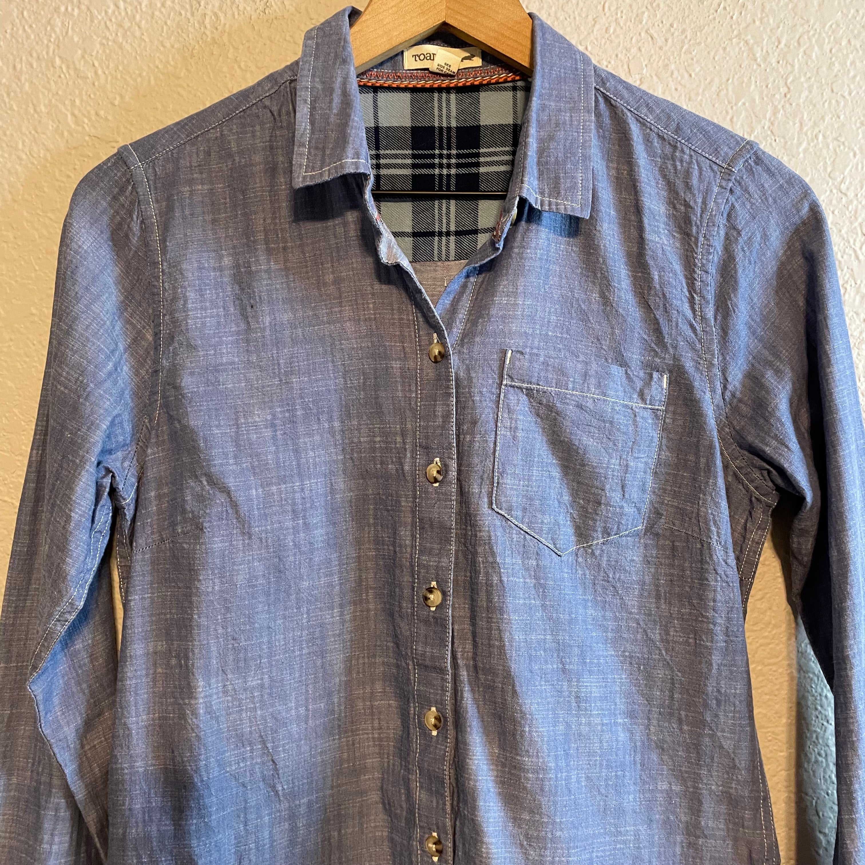 Chambray Button Down Top