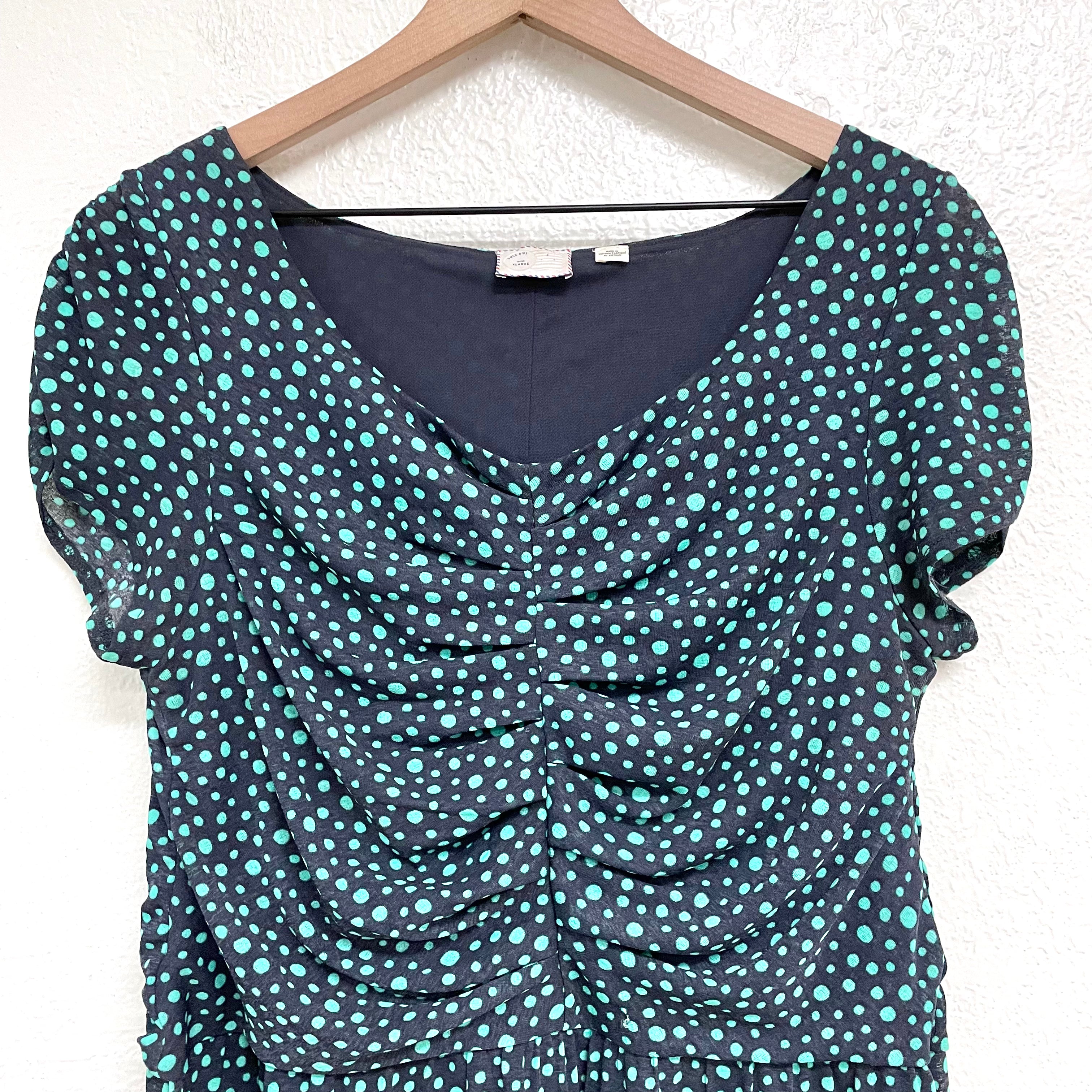 Polka Dot Peplum Top