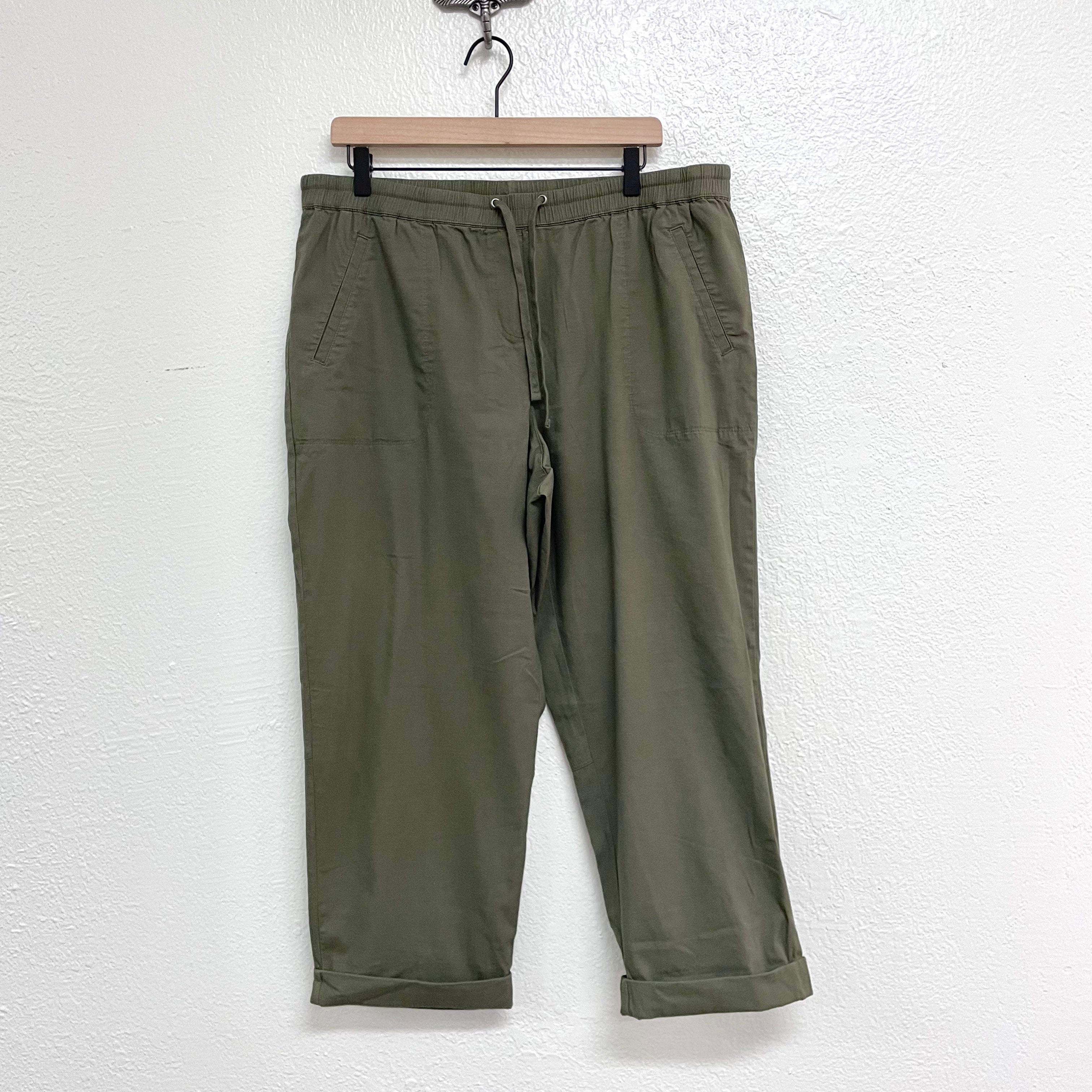 Elastic Waist Crapri Pants