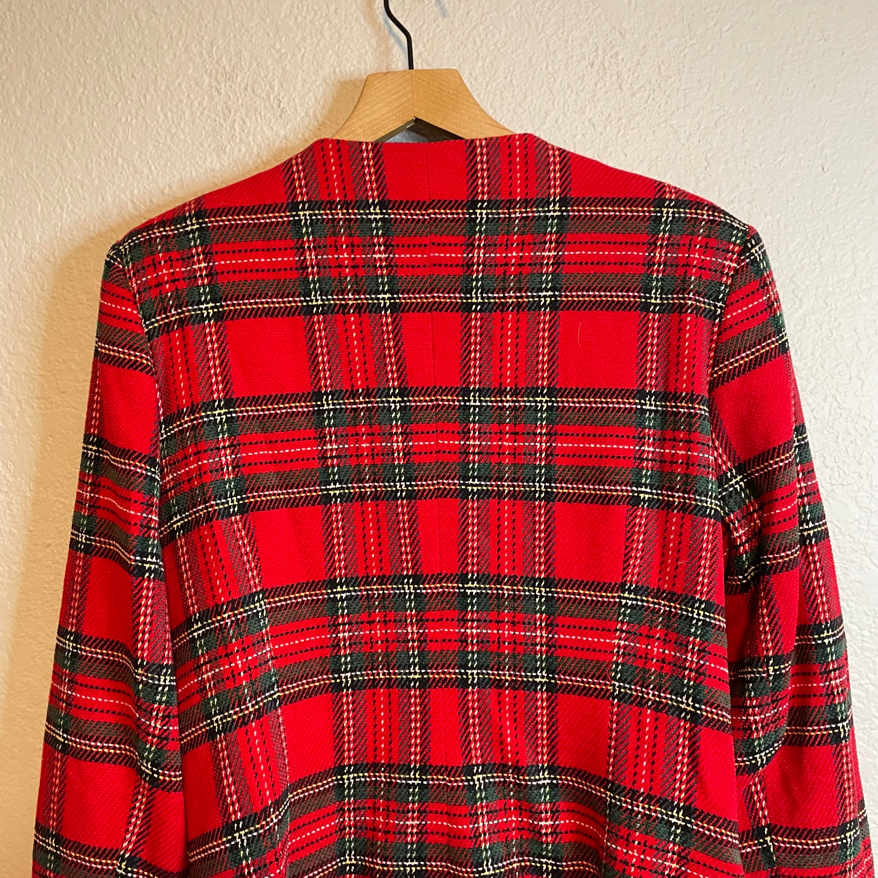 Plaid Holiday Blazer Jacket