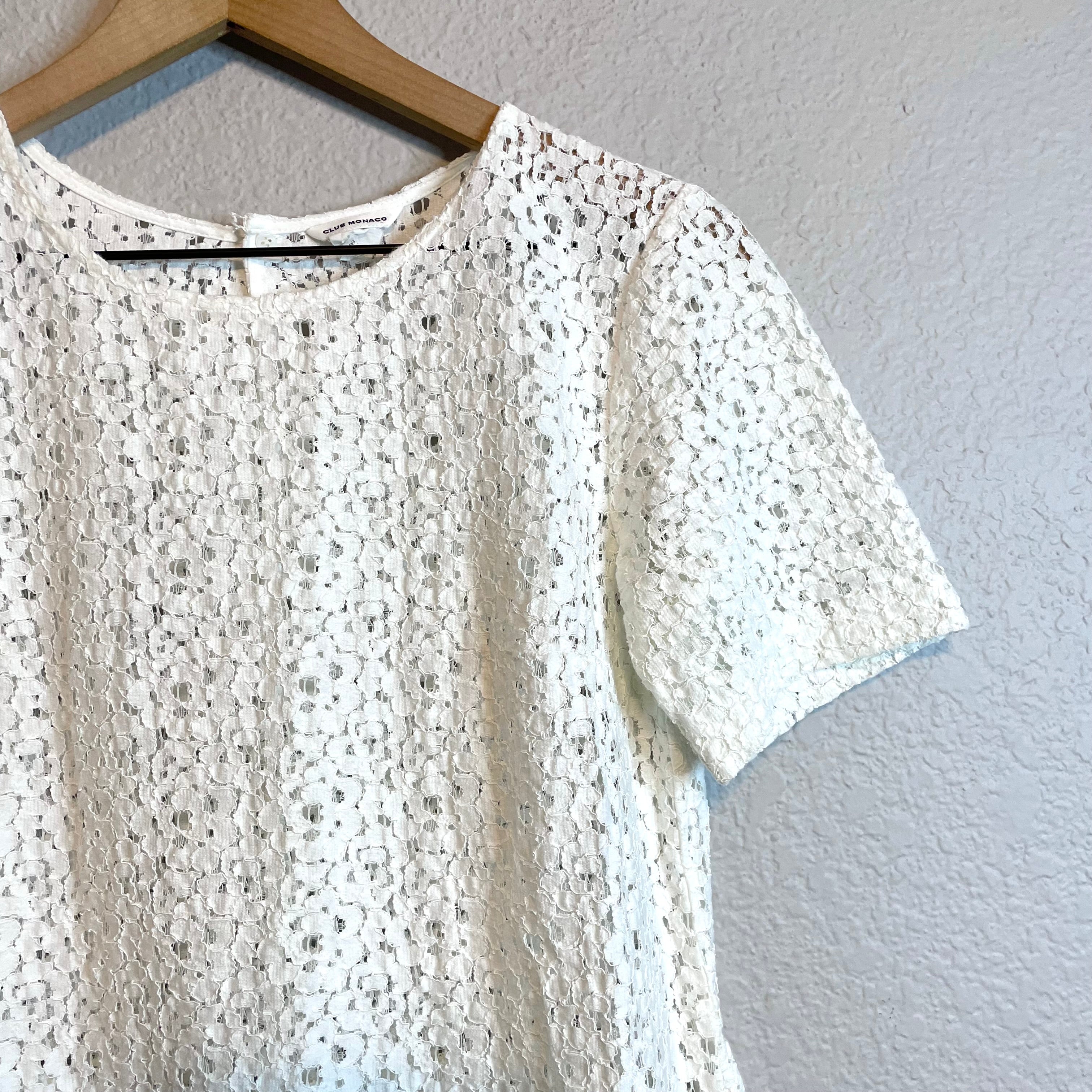 Lace Short Sleeve Top