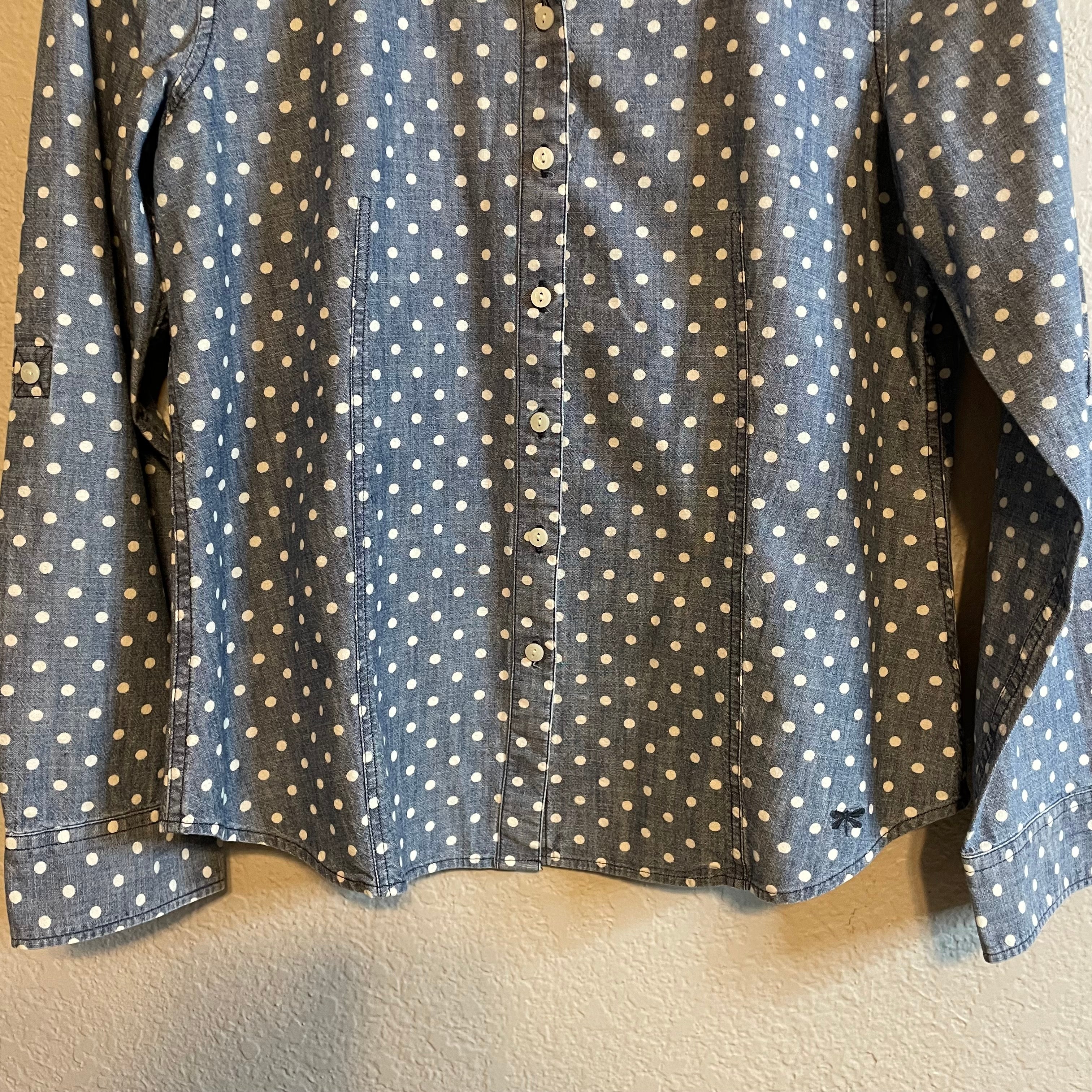 Polka Dot Button Down Top