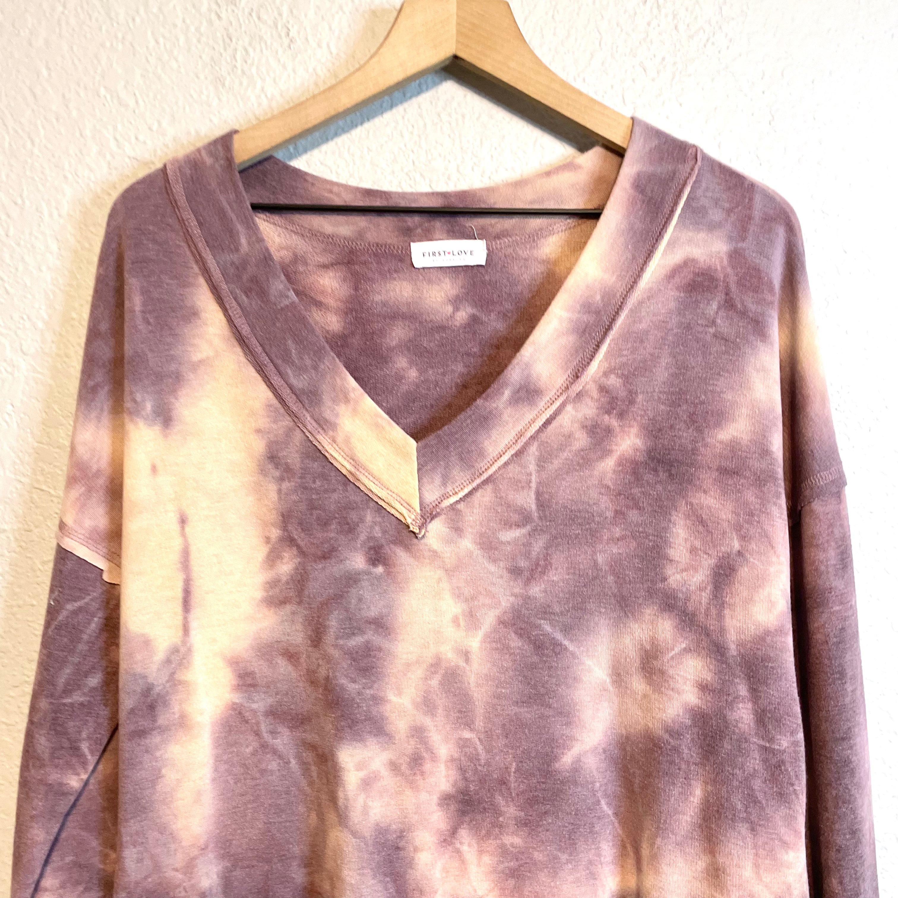 Tie Dye V-Neck Sweater