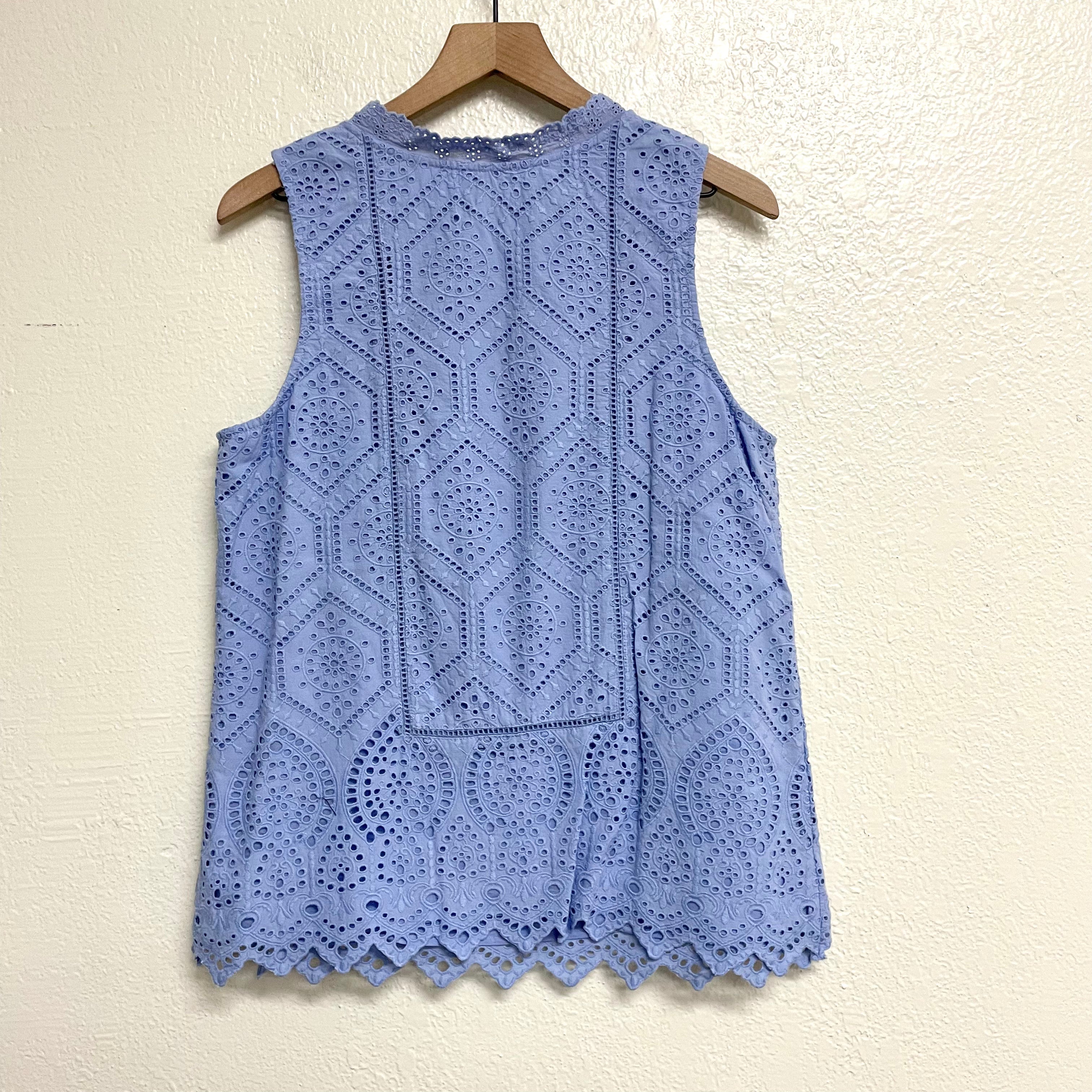 Sleeveless Eyelet Blouse