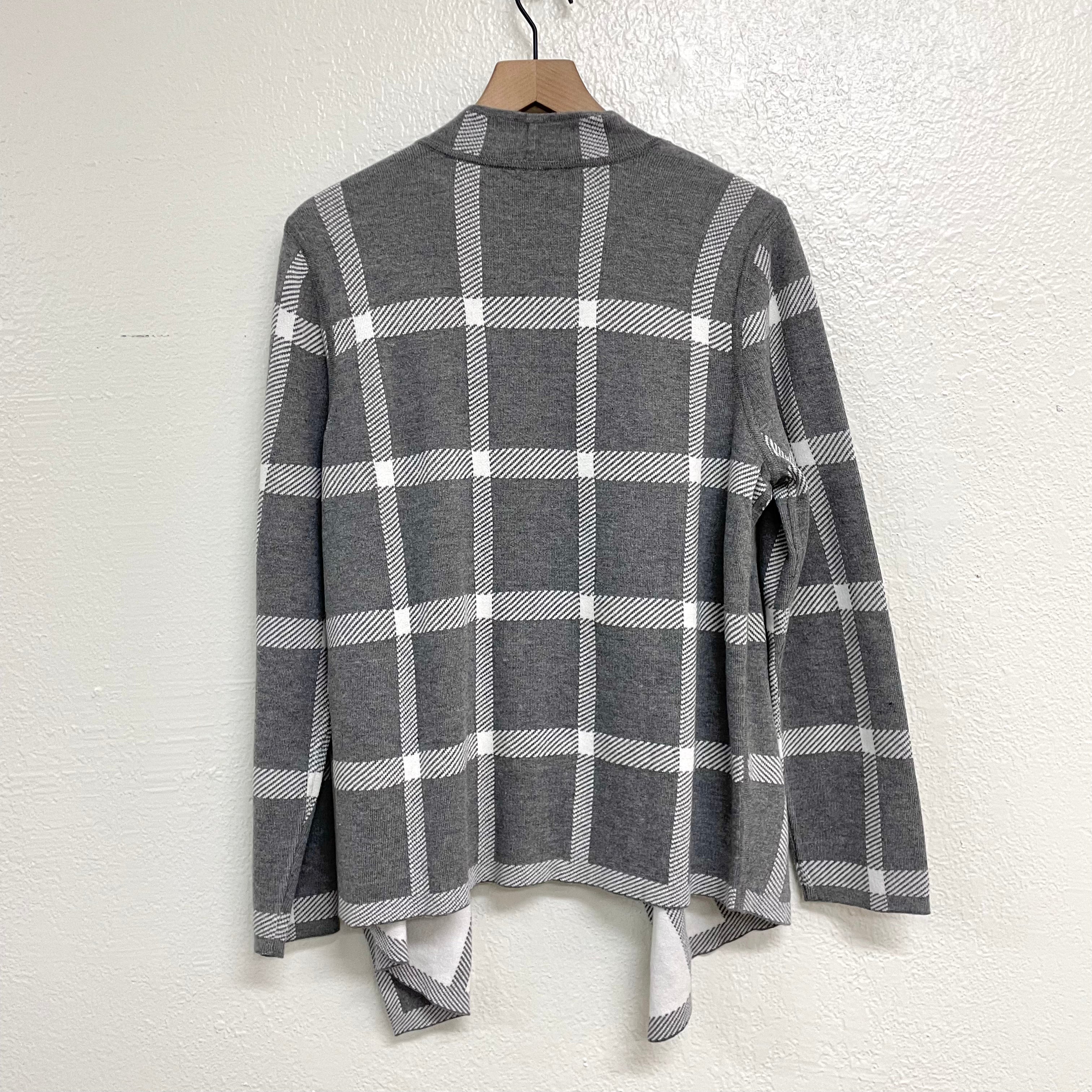 Plaid Reversible Cardigan