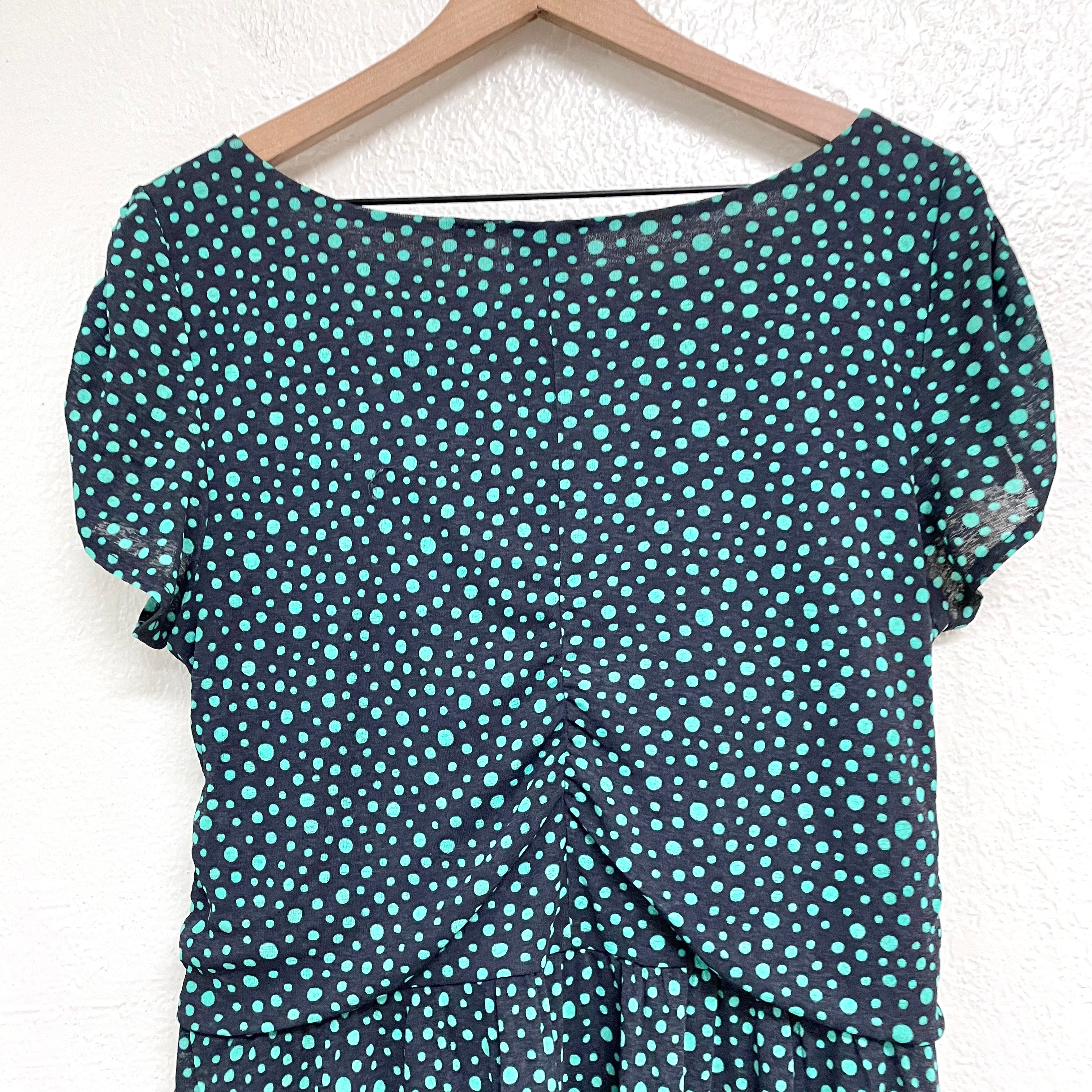 Polka Dot Peplum Top