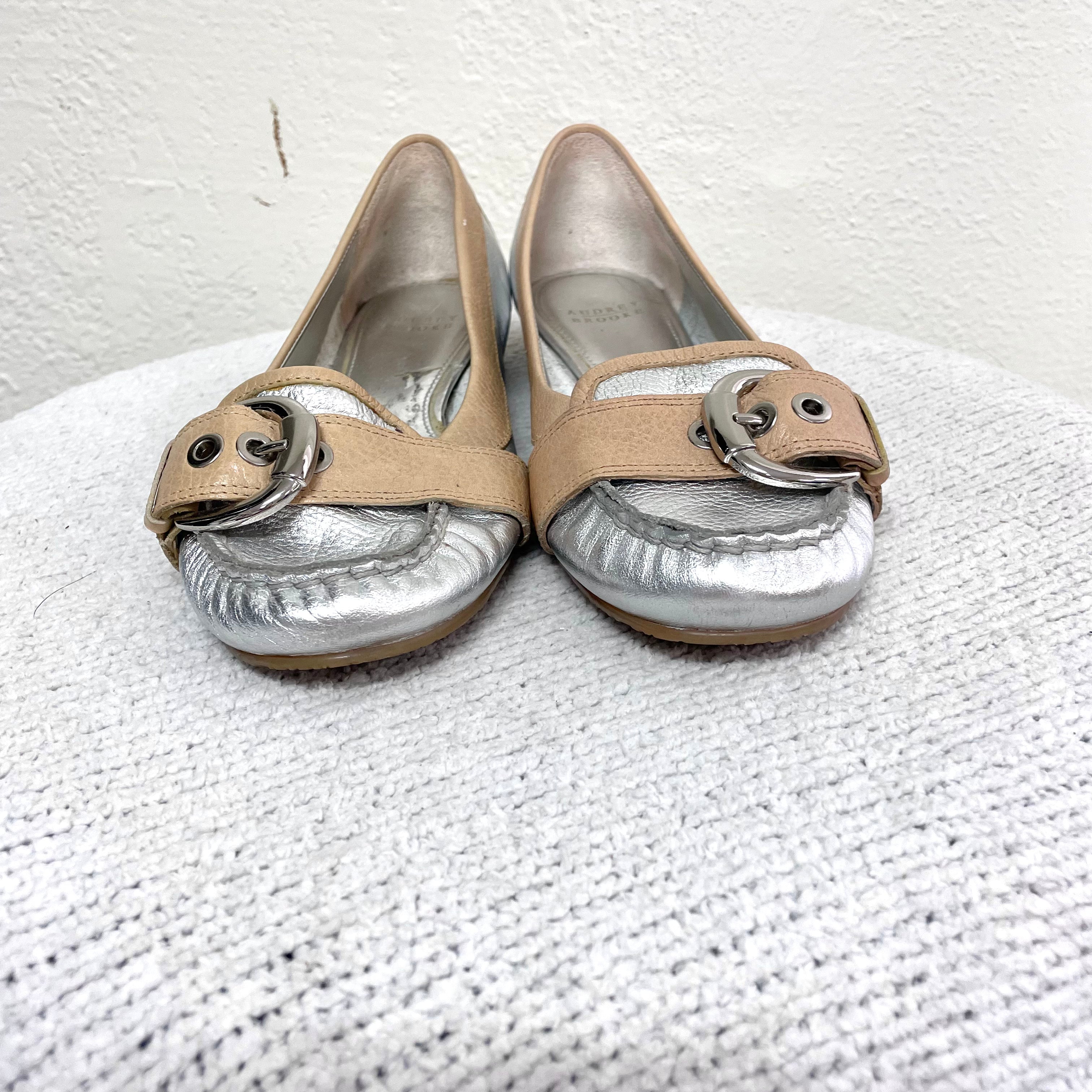 Metallic Buckle Loafers