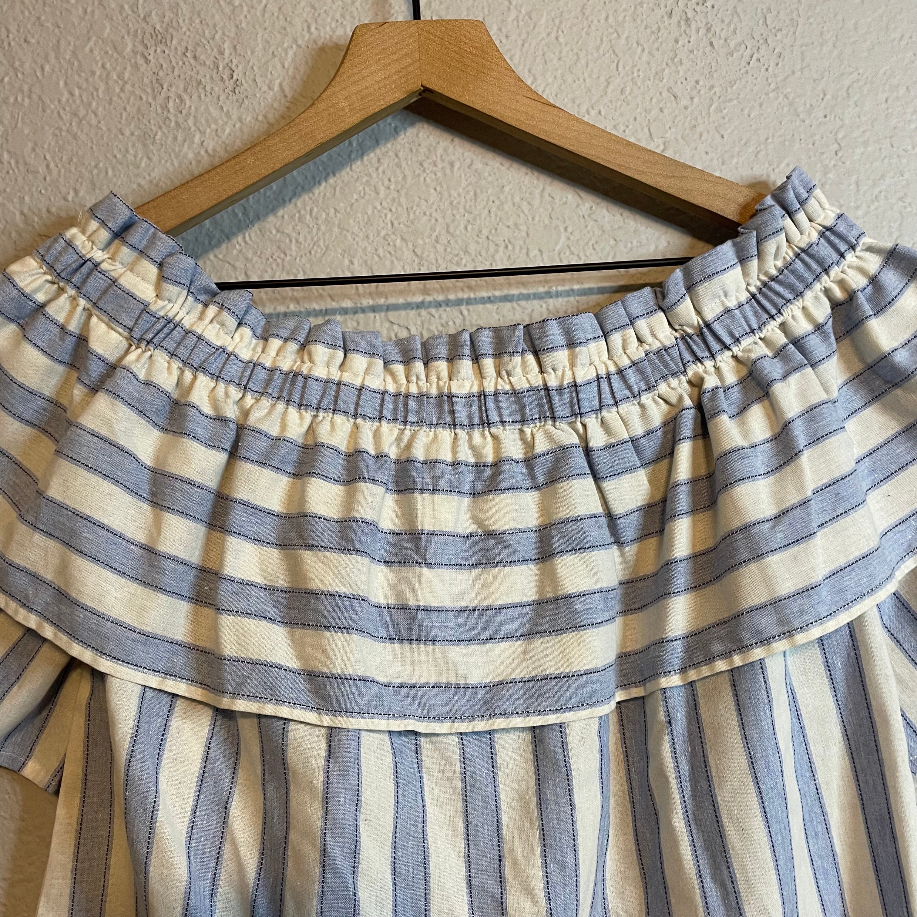 Striped Off Shoulder Blouse