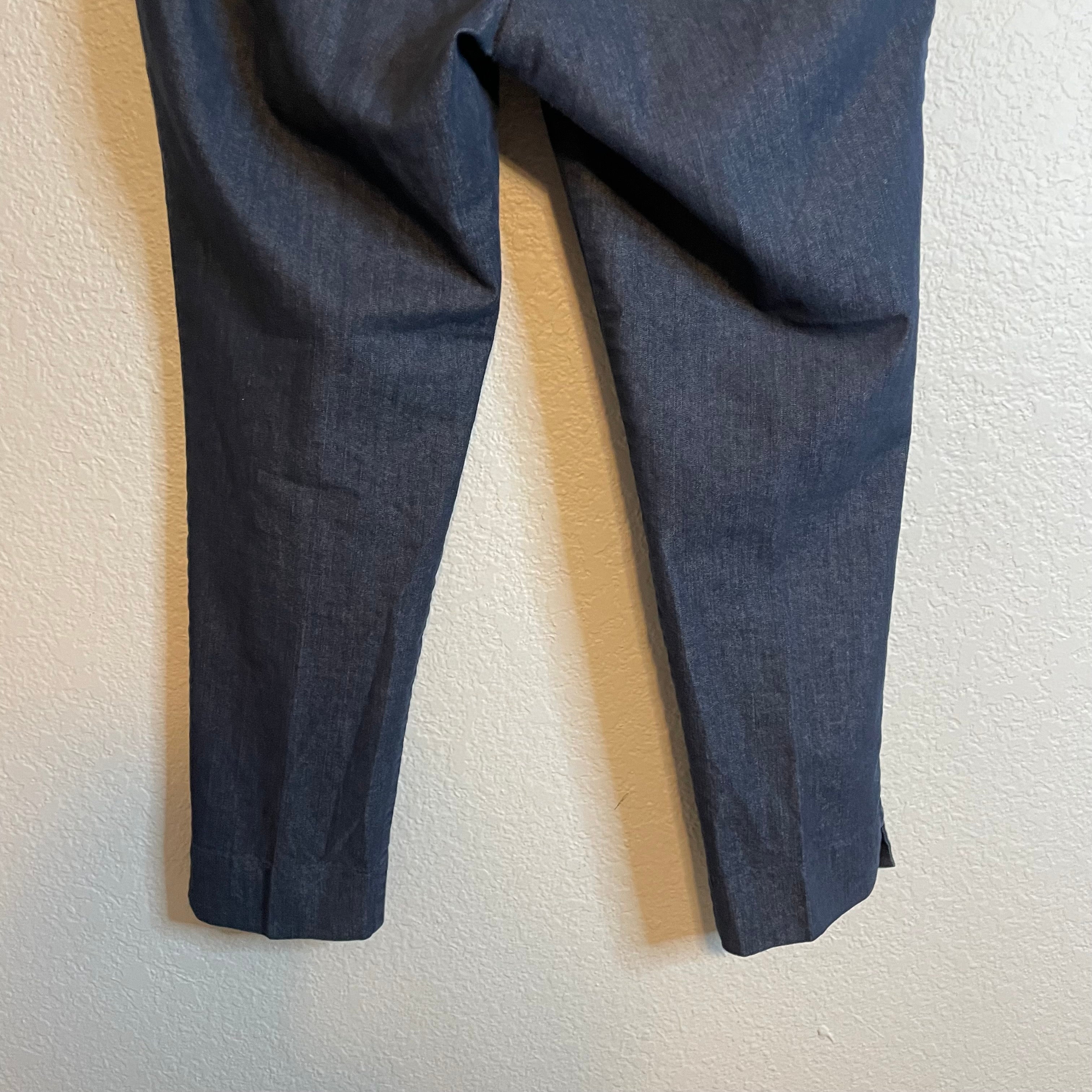 Chambray Cropped Dress Pants