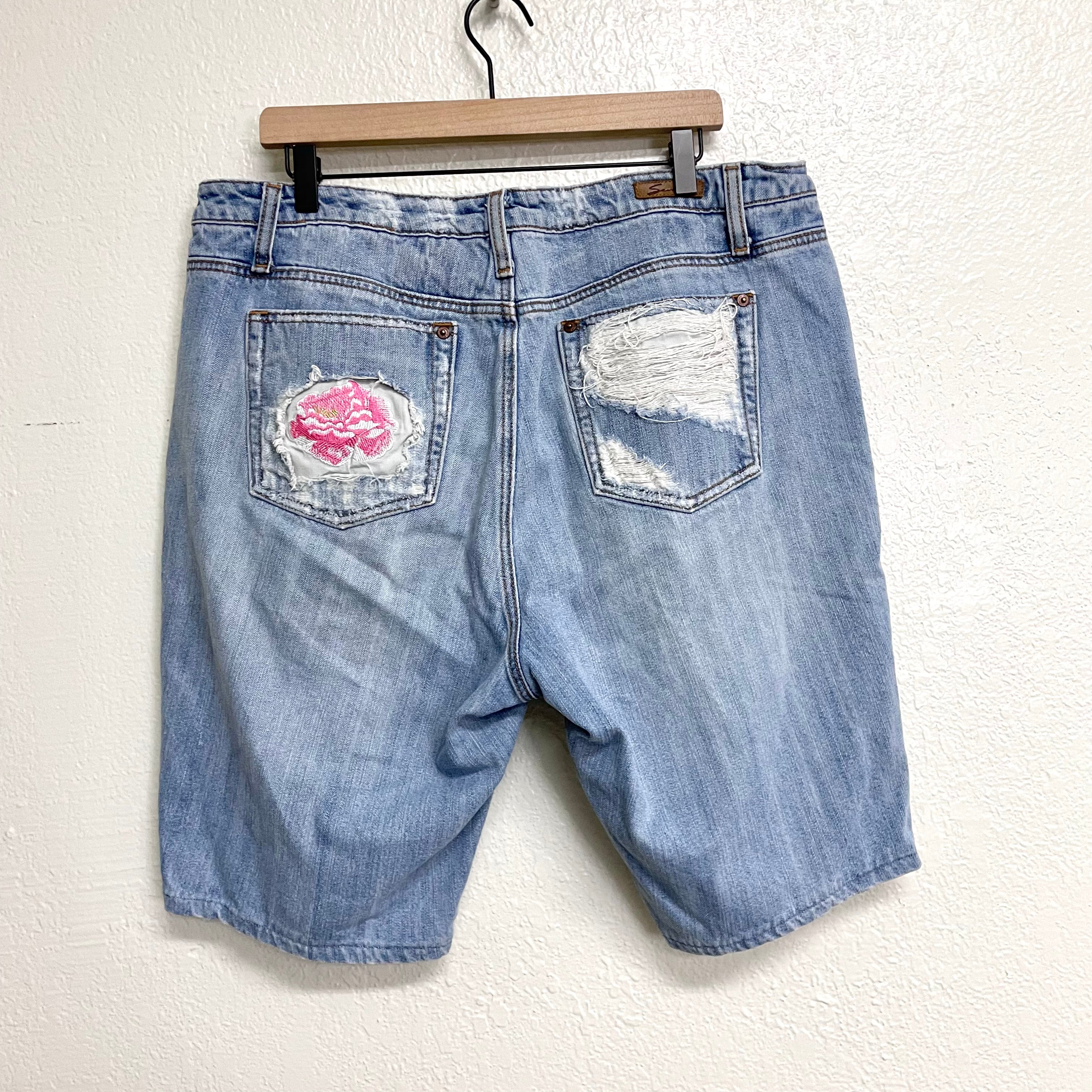 Distressed Jean Shorts