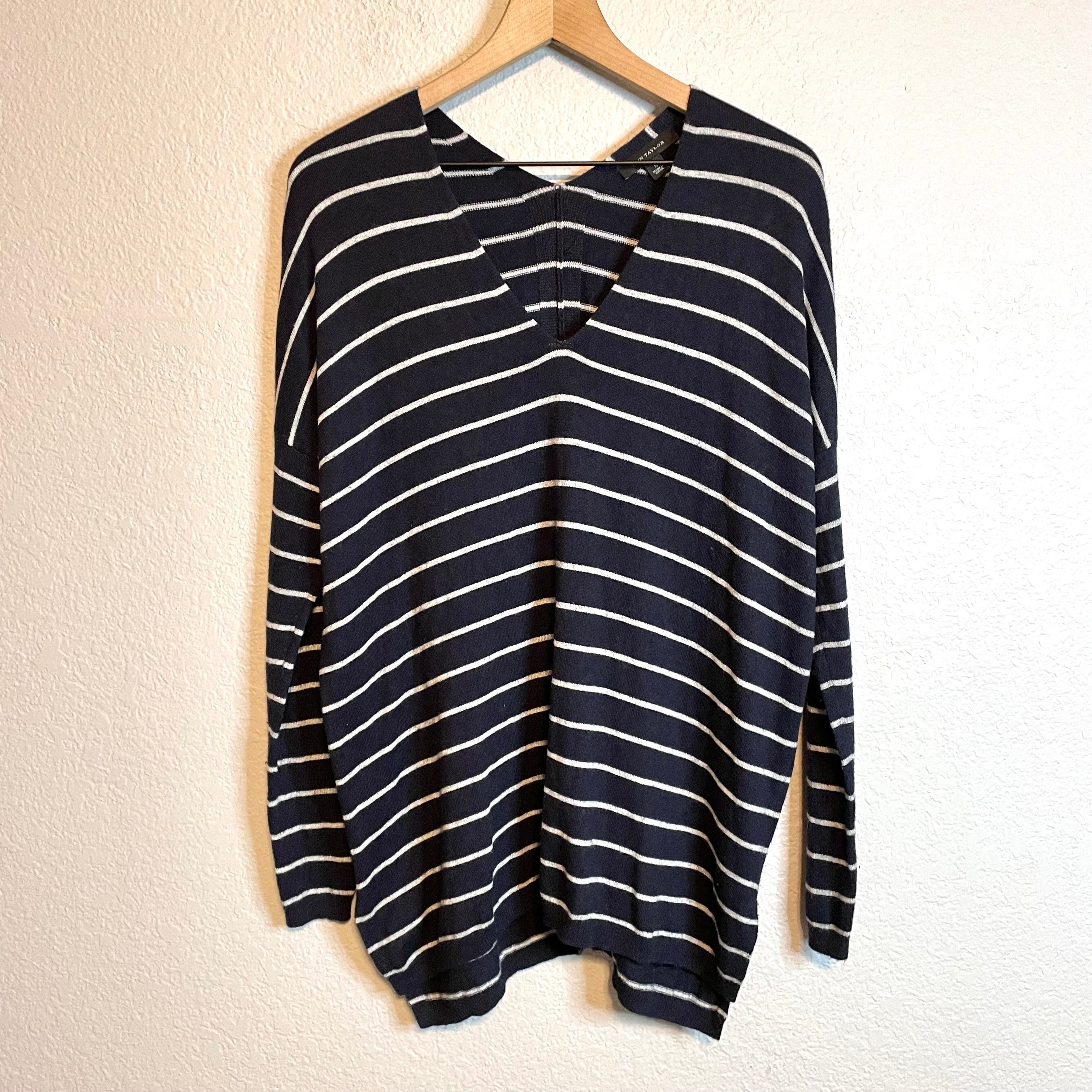 Striped Dolman Sleeve Sweater