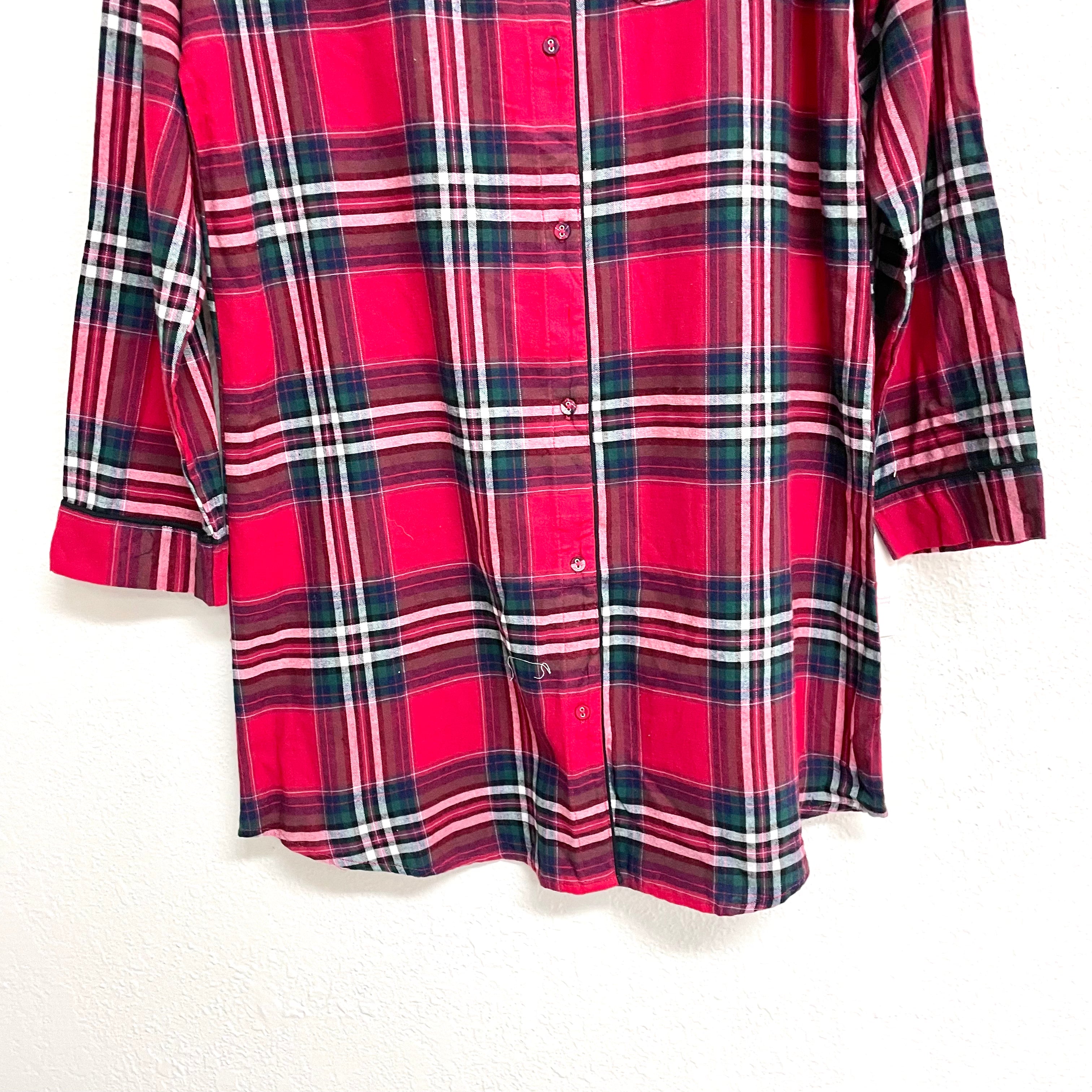 Flannel Plaid Sleep Dress