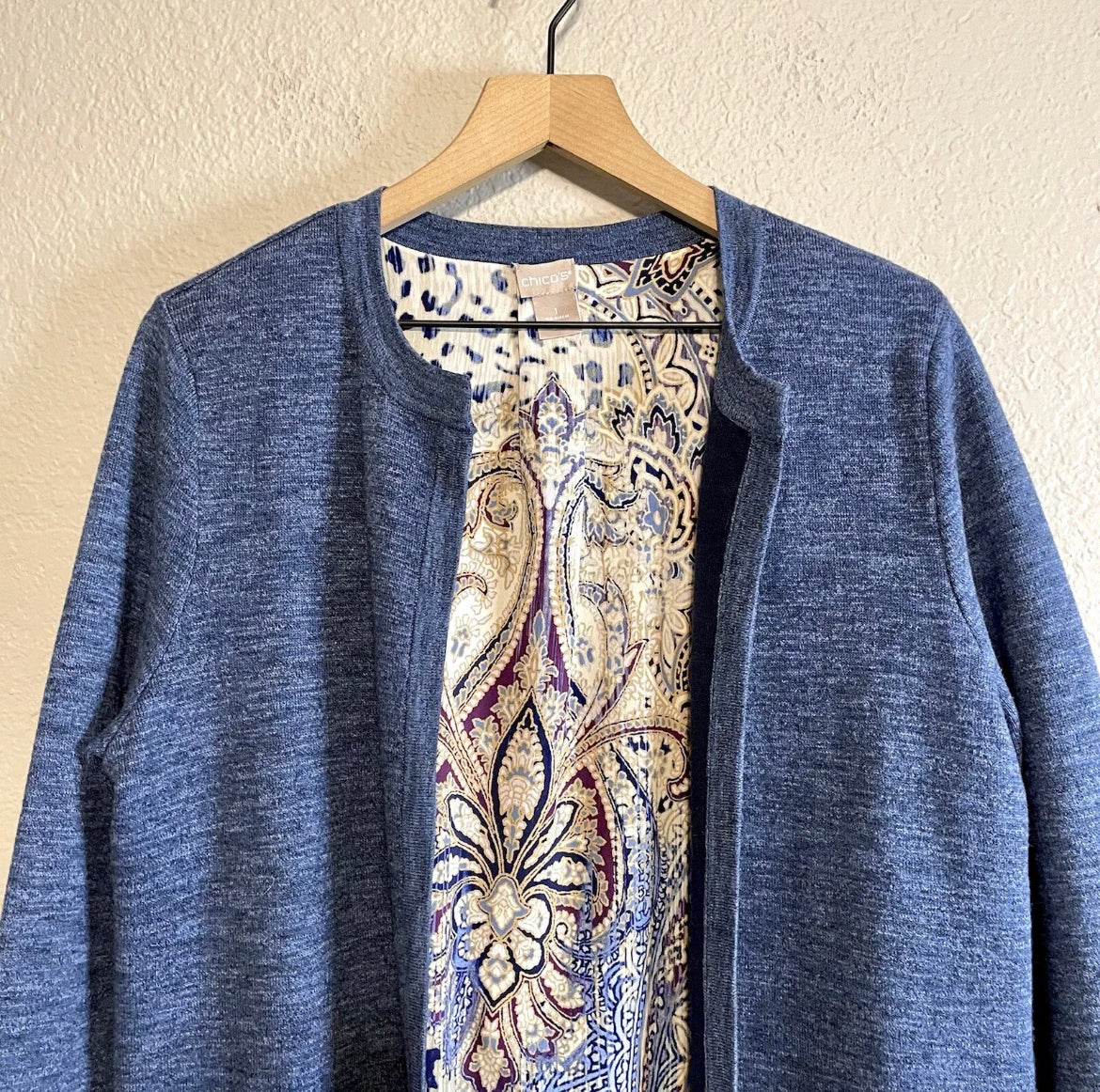 Filigree Trim Lined Cardigan