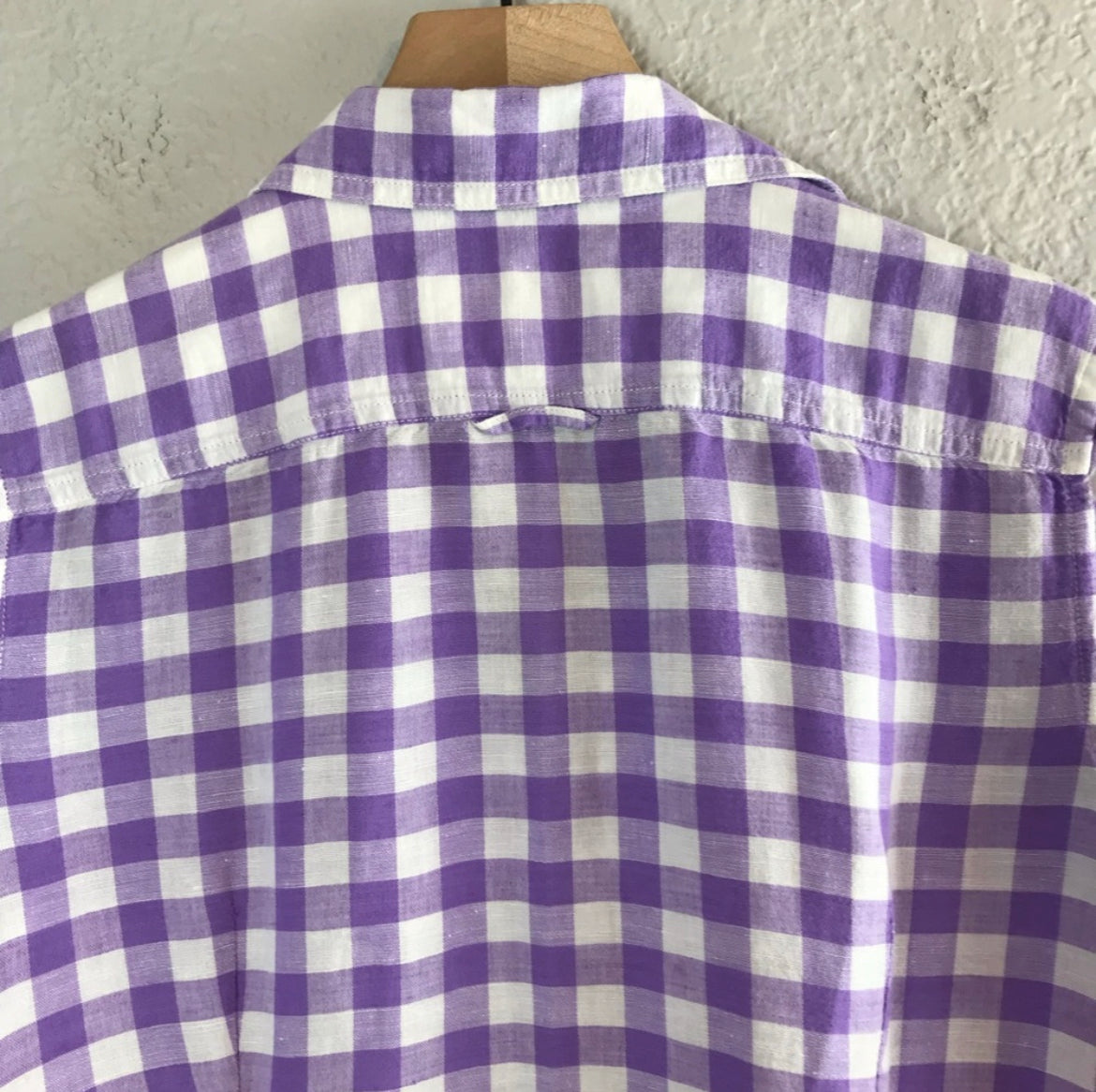 Plaid Linen Blend Button Up