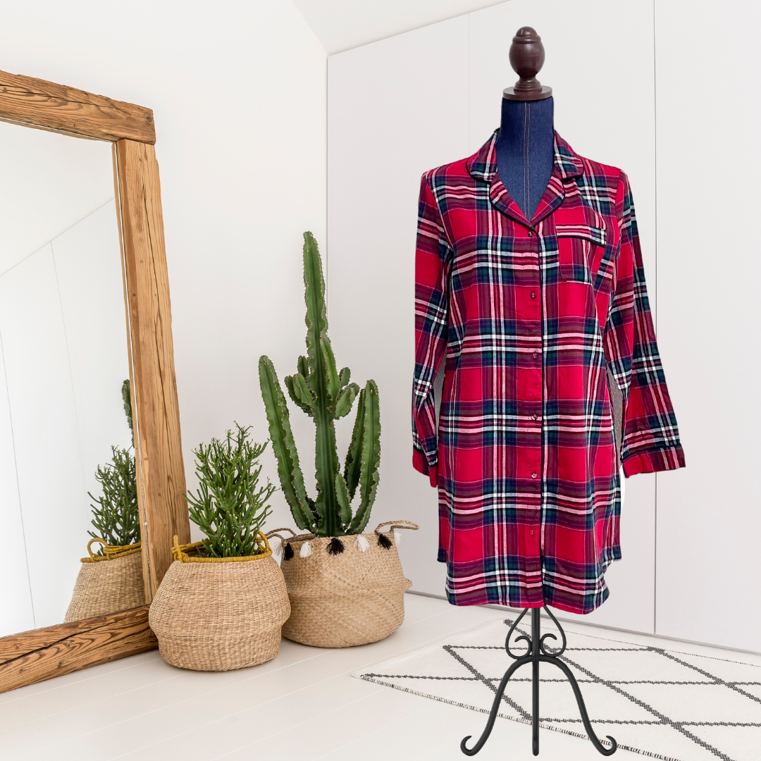 Flannel Plaid Sleep Dress