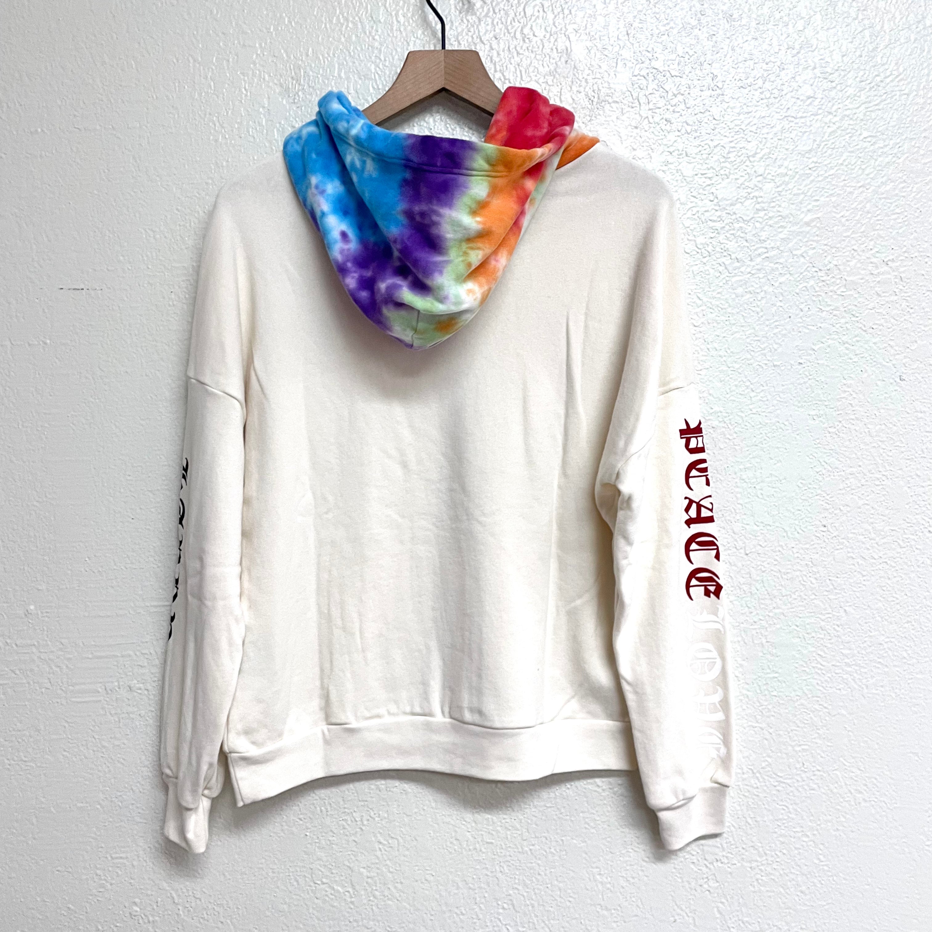 Tie Dye Peace Love Hoodie