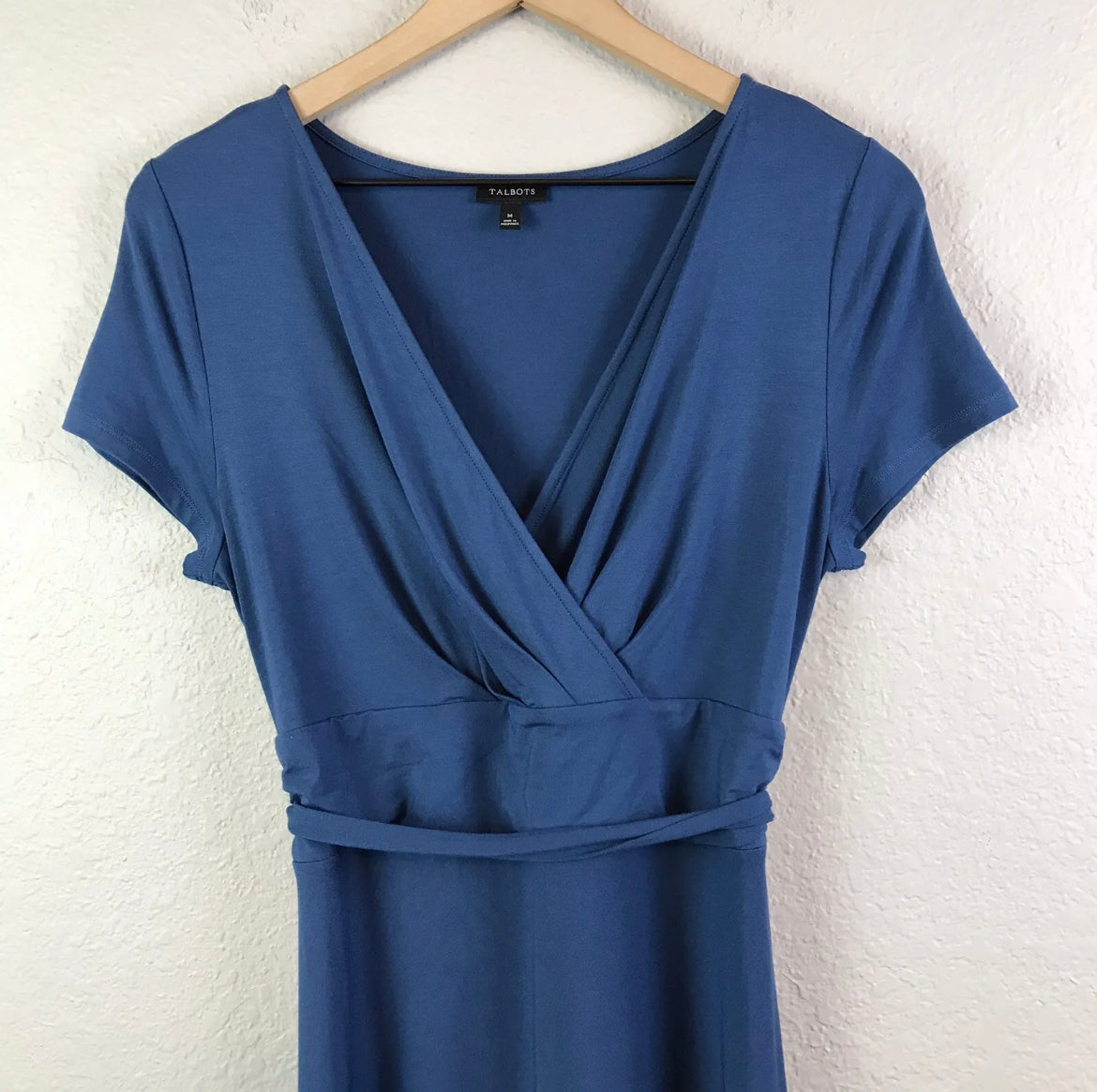 V-Neck Sash Jersey Knit Dress