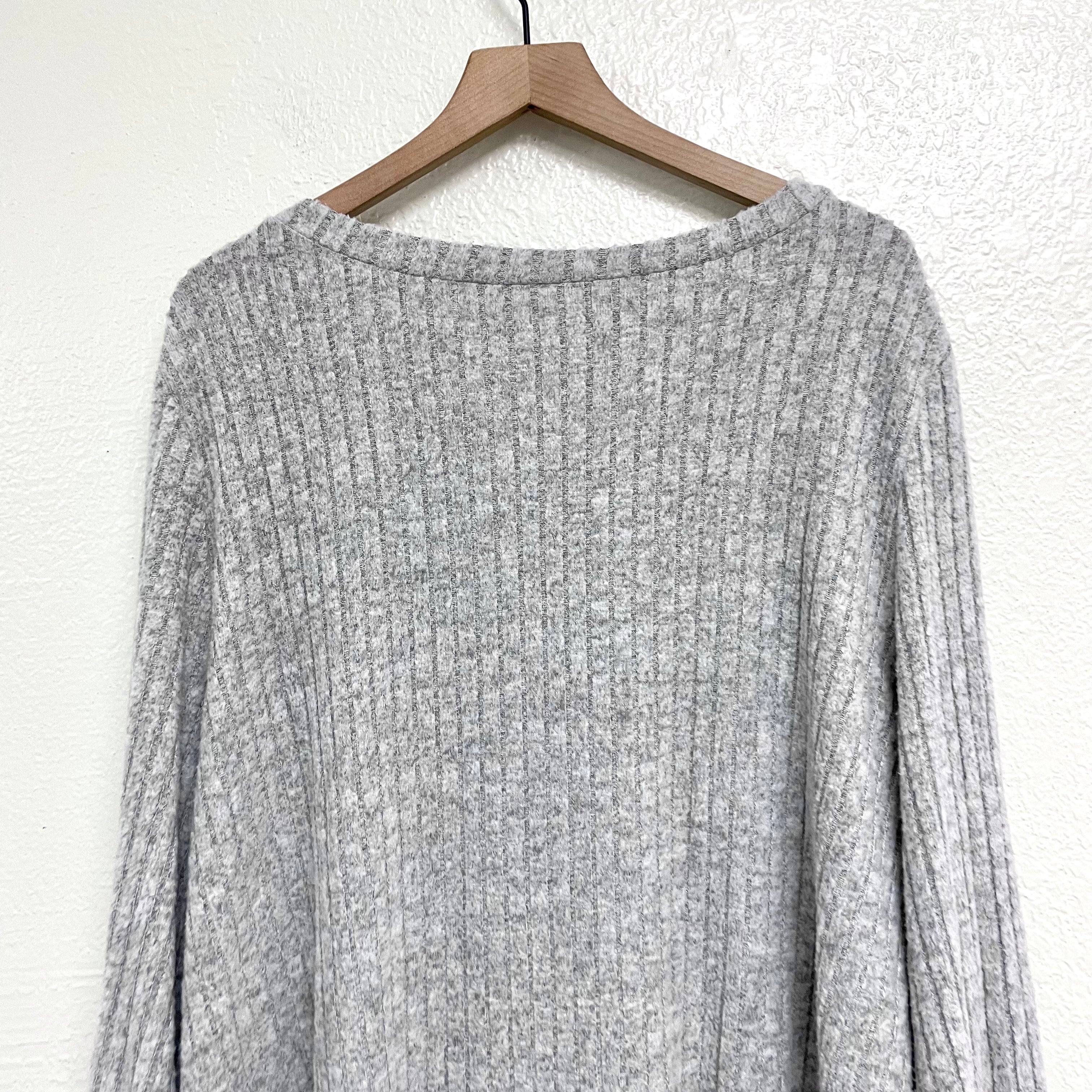 Ribbed Lace Trim Sweater