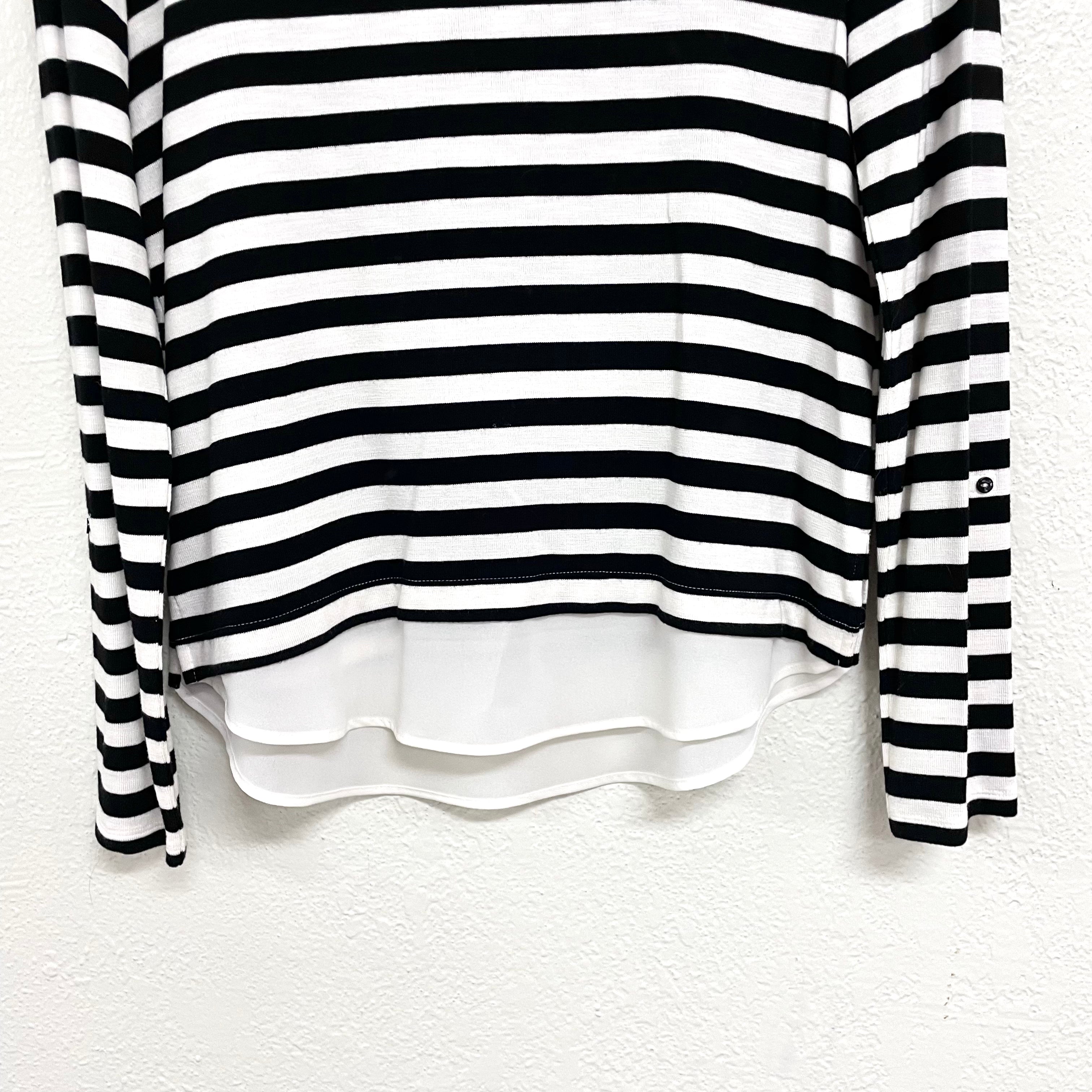 Striped Faux Layered Sweater