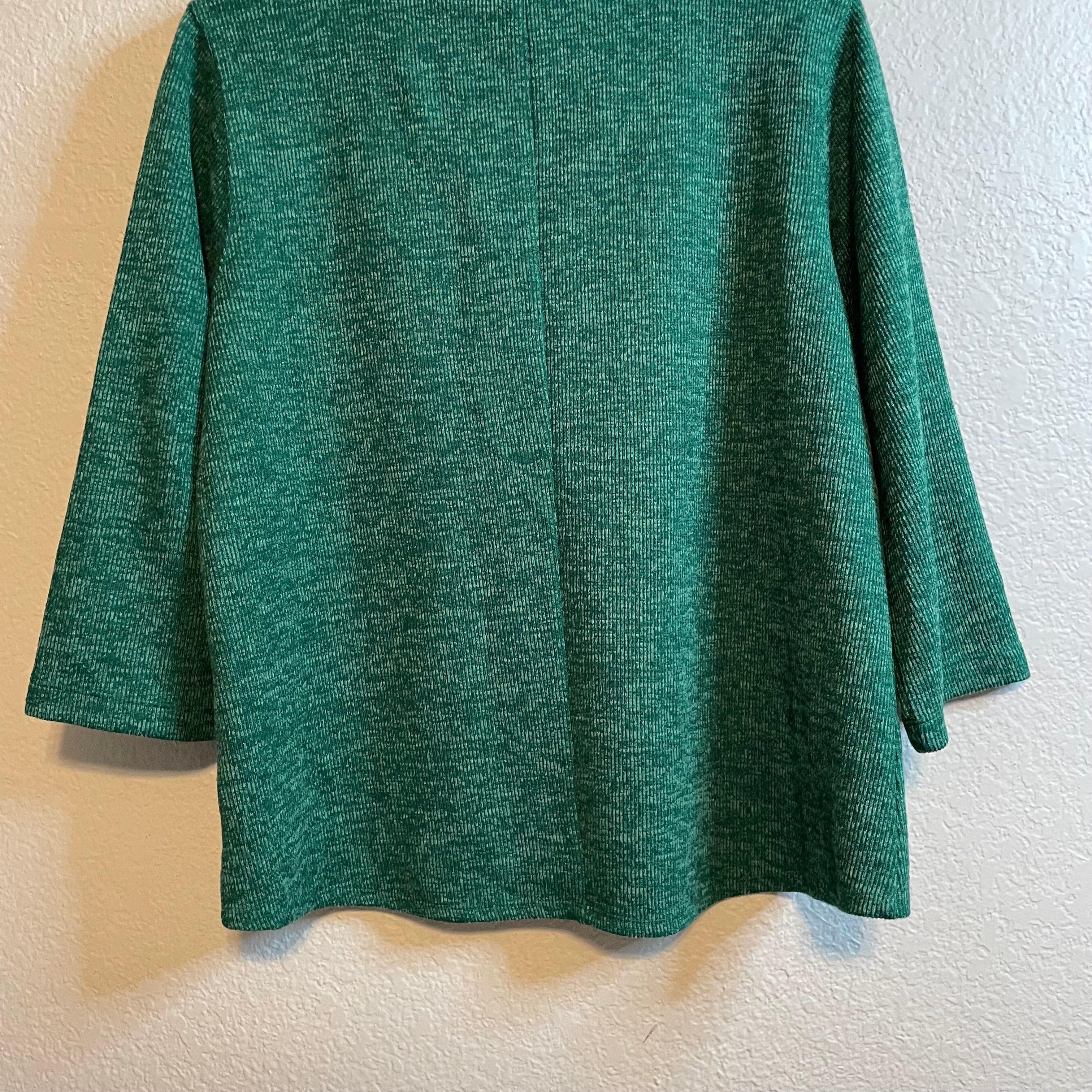 Button Mock Neck Sweatshirt