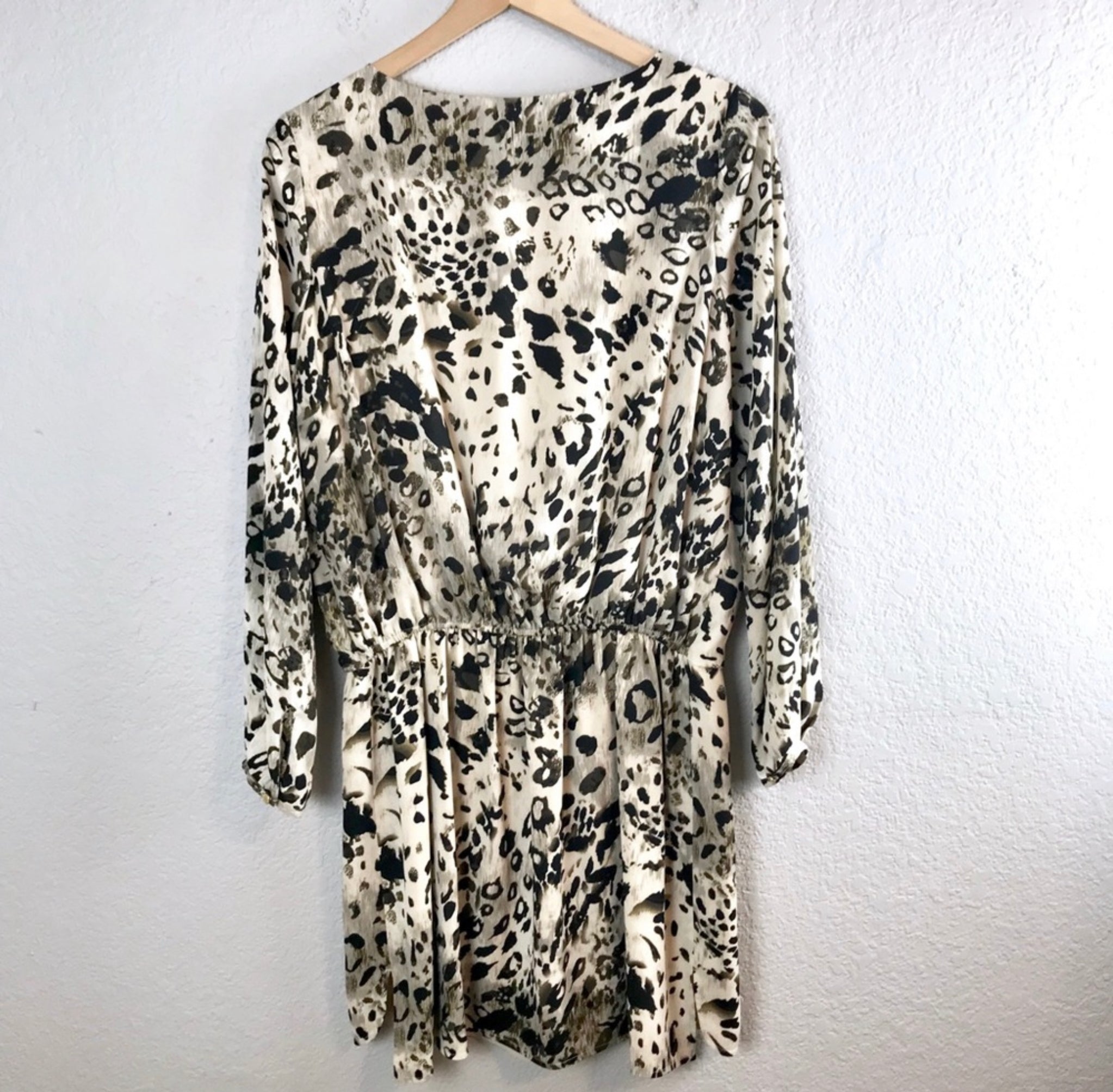 Leopard Print Long Sleeve Dress