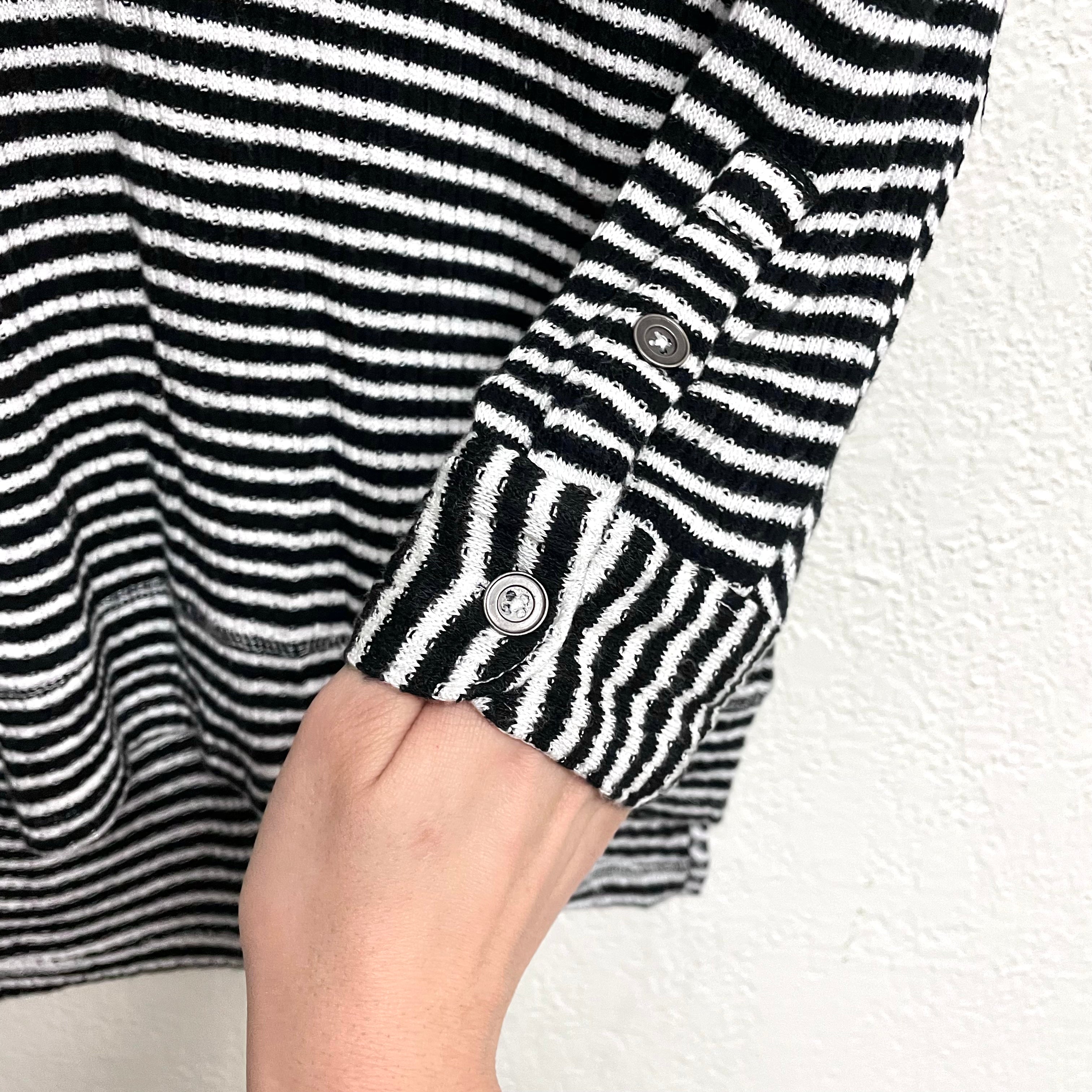 Striped Knit Henley