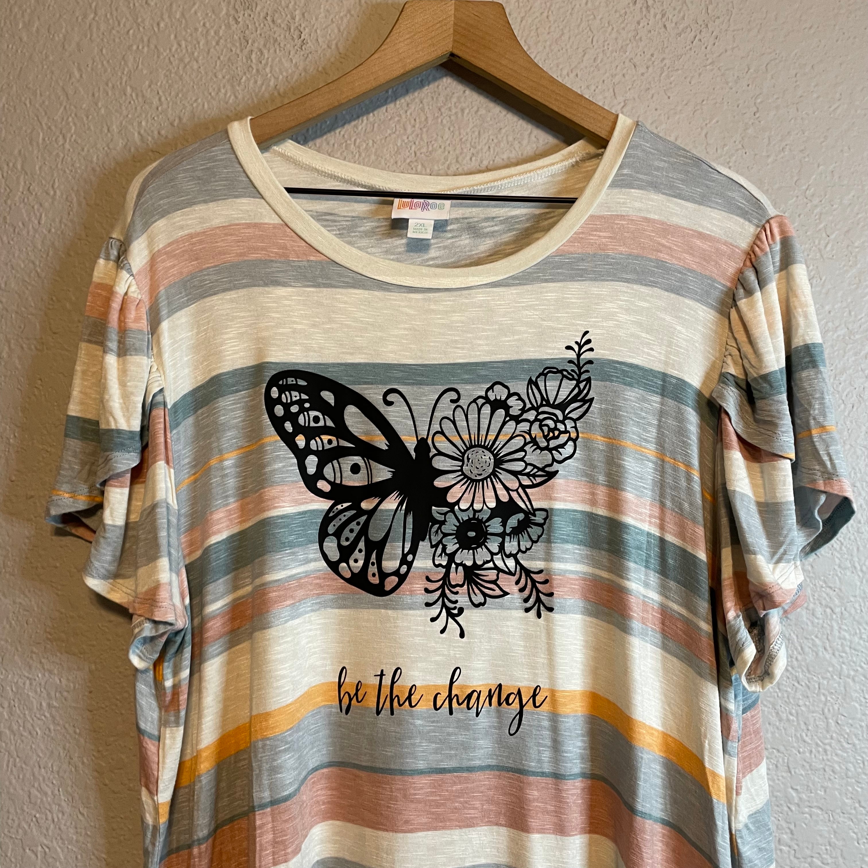 Be The Change Striped Top