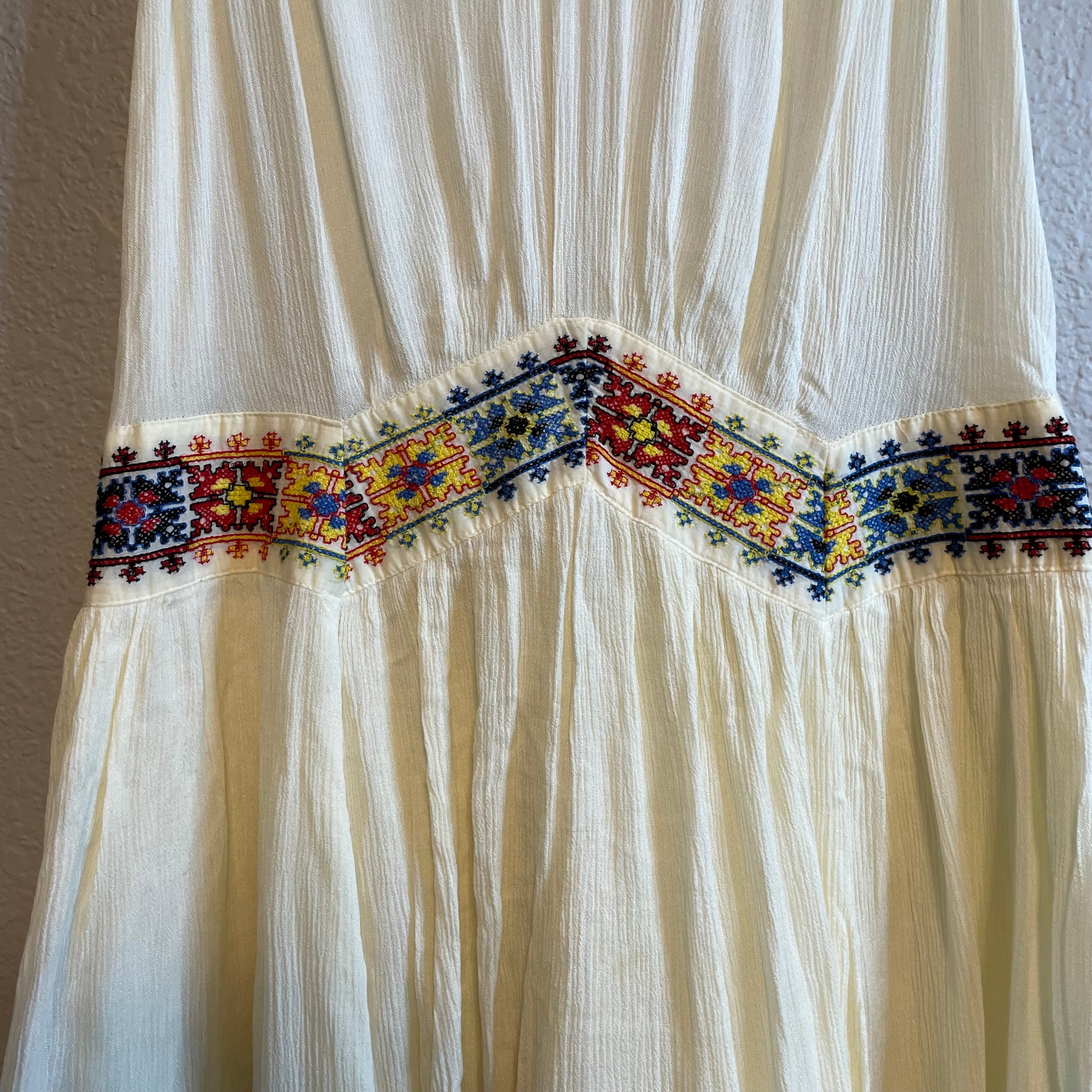 Embroidered Waist Dress