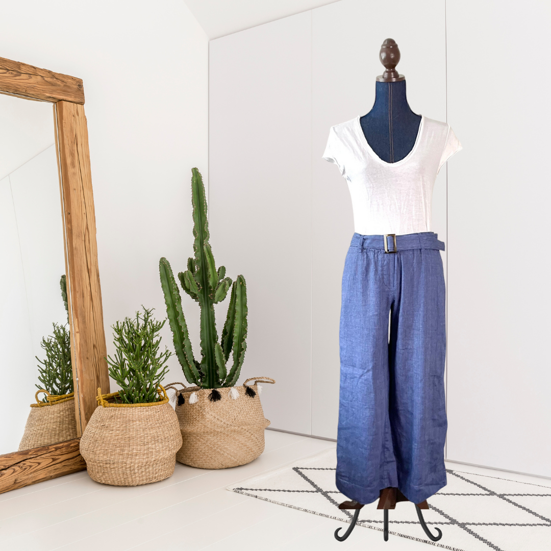 Linen Stretch Crop Pants