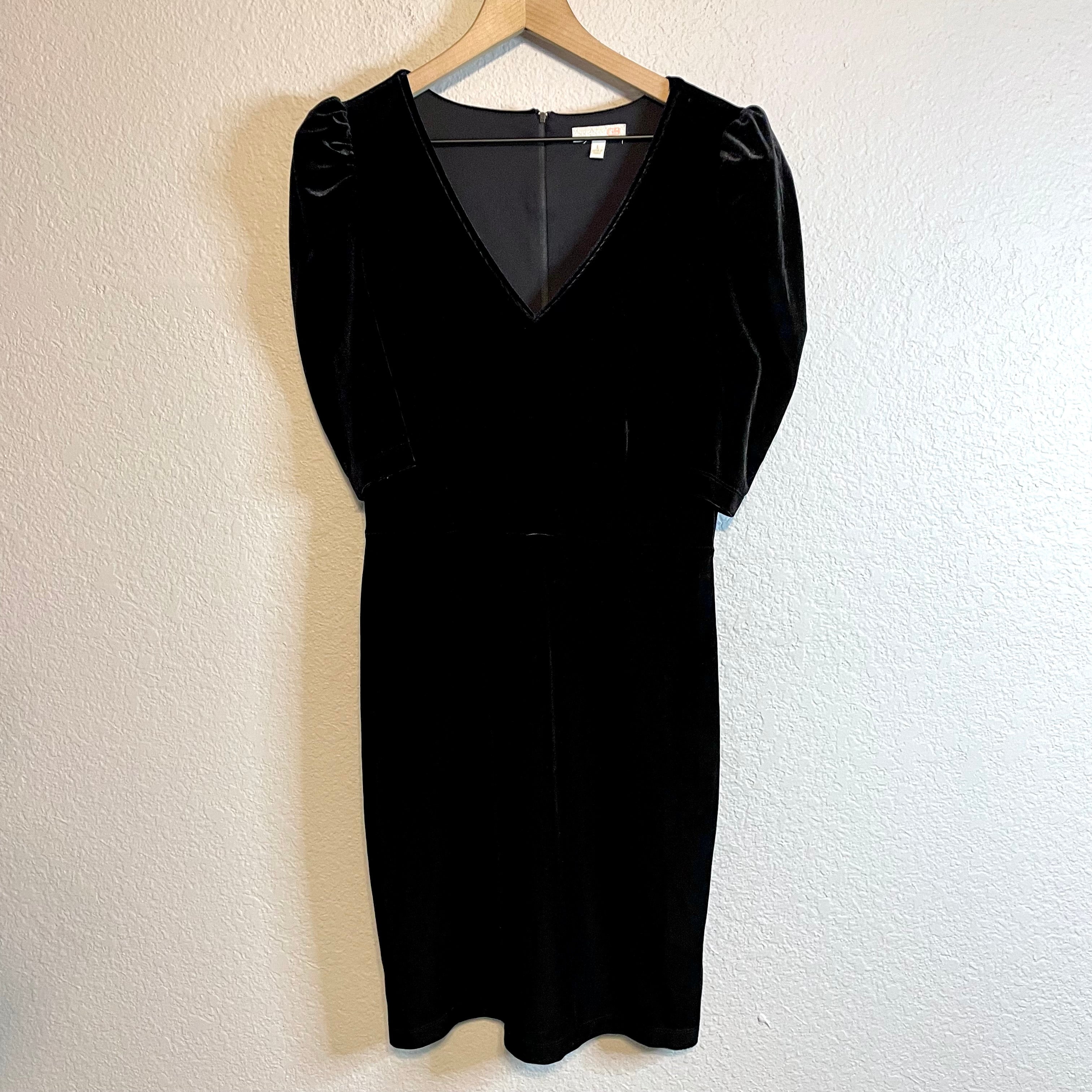 Puff Sleeve Velvet Dress