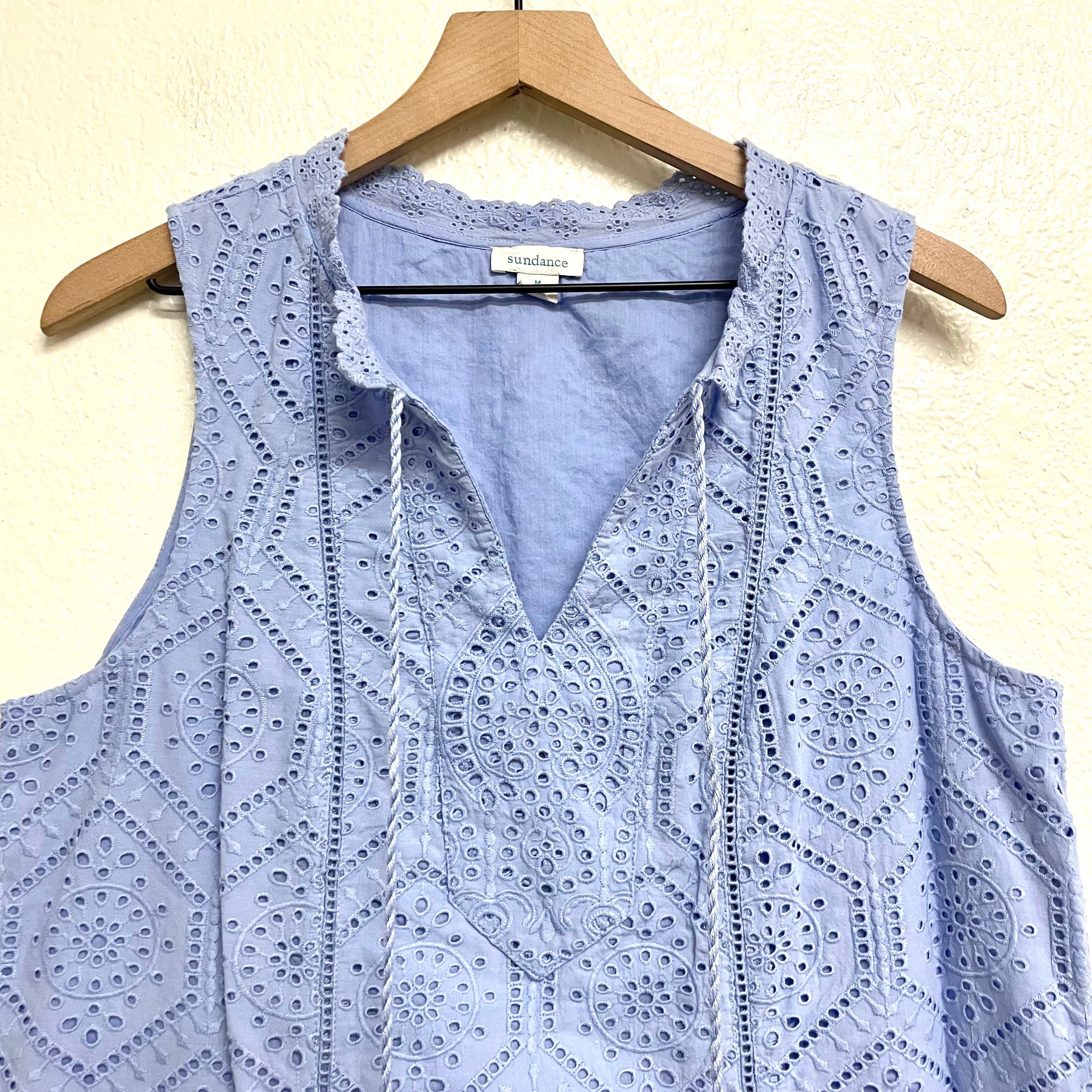 Sleeveless Eyelet Blouse