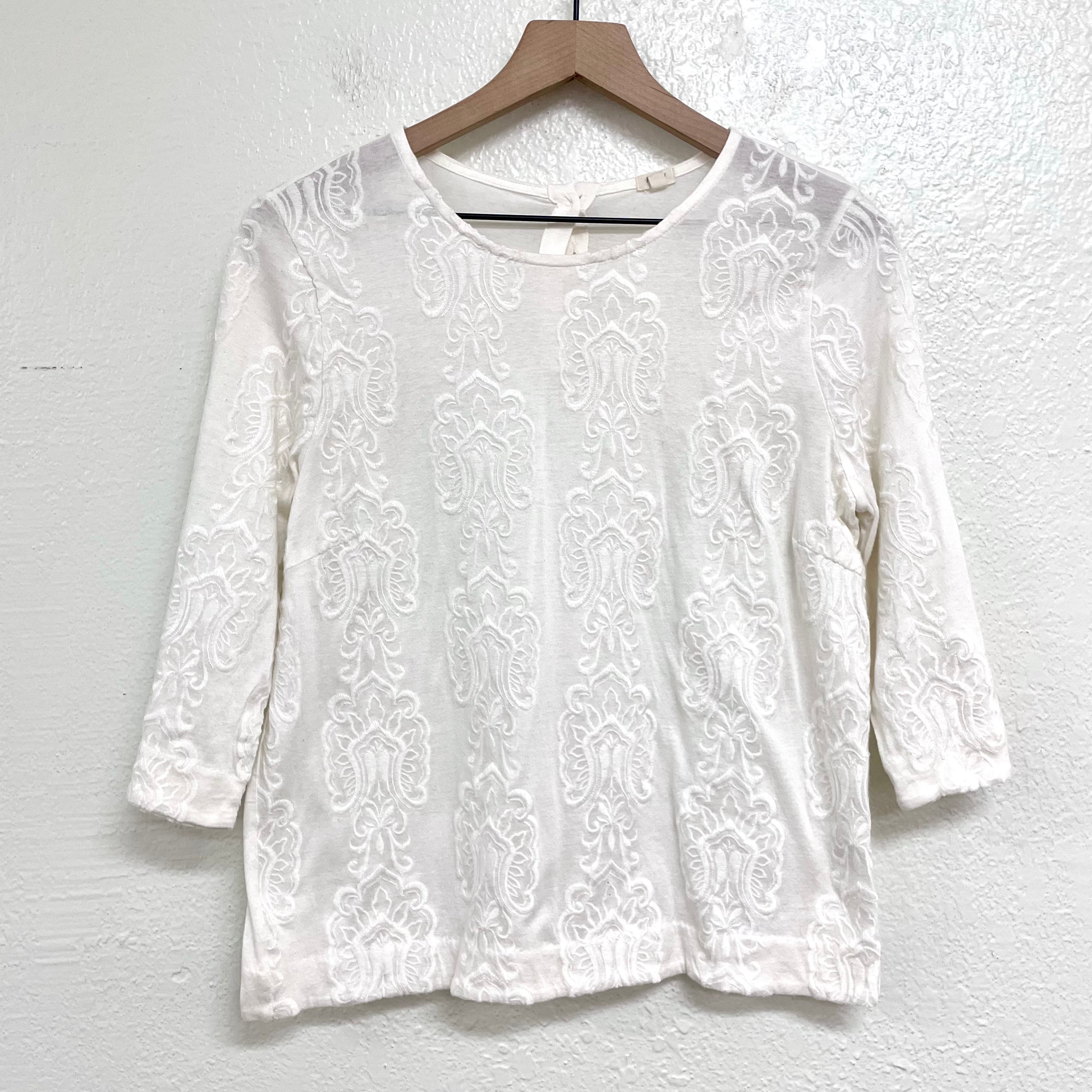 Filigree Embroidered Top