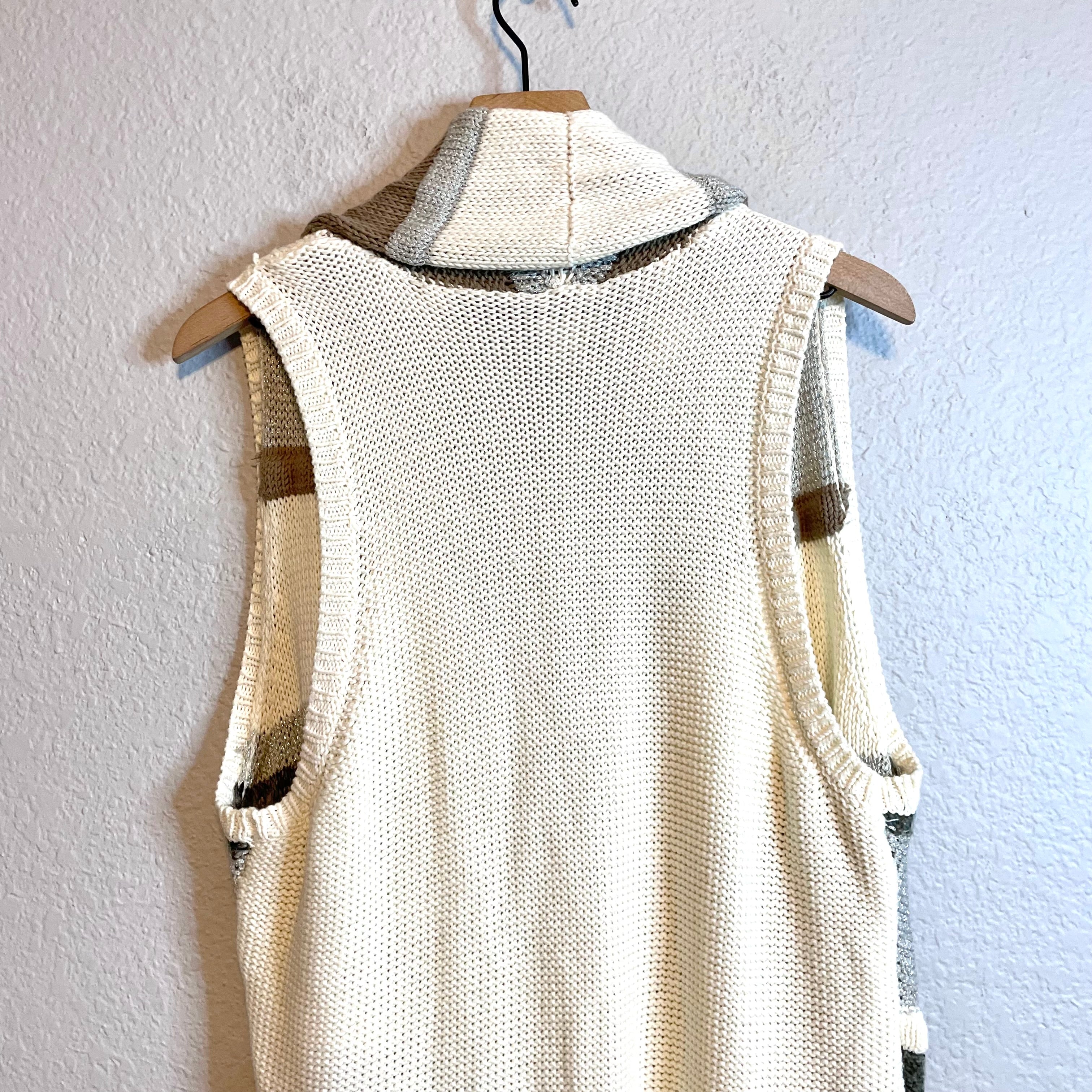 Open Front Sleeveless Cardigan