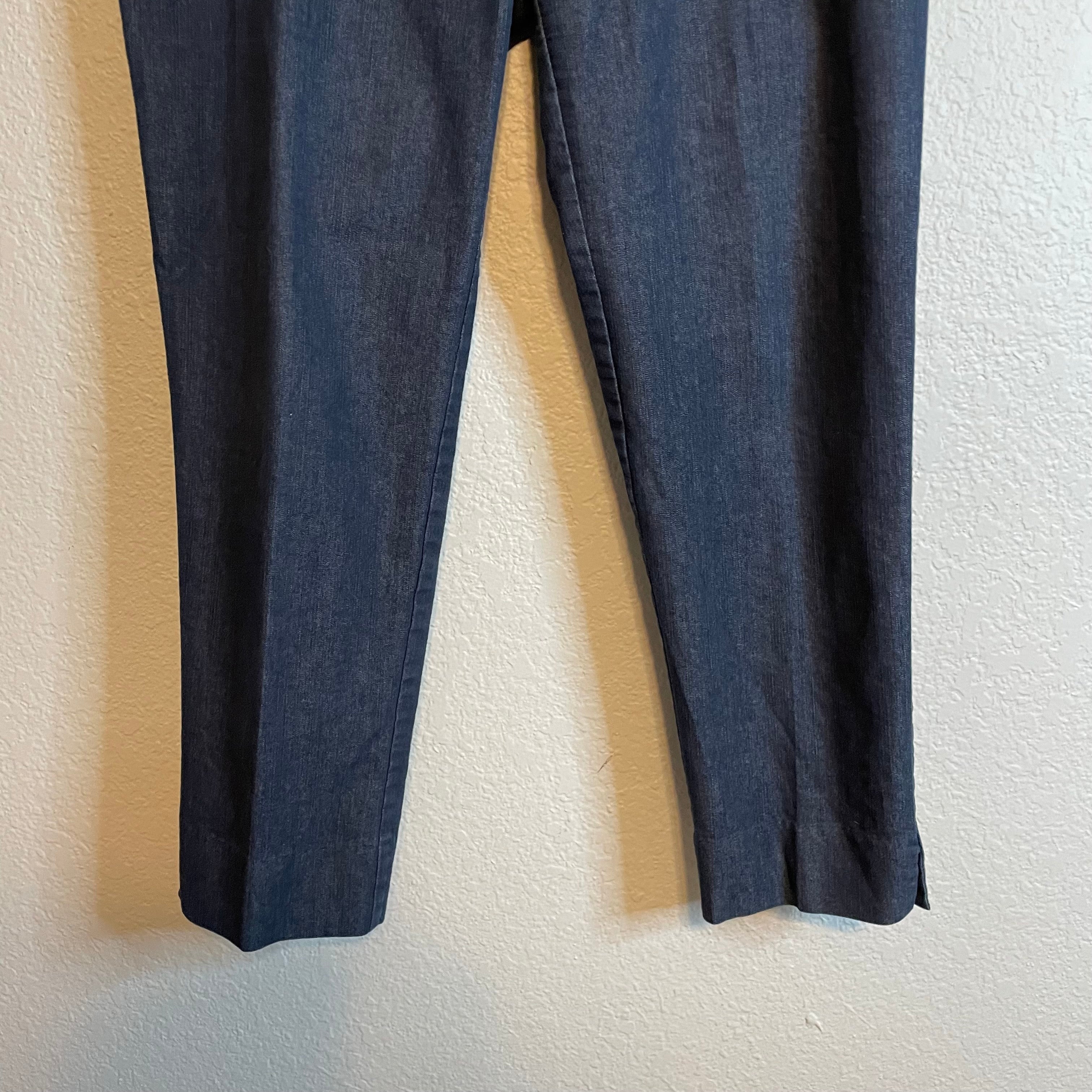 Chambray Cropped Dress Pants