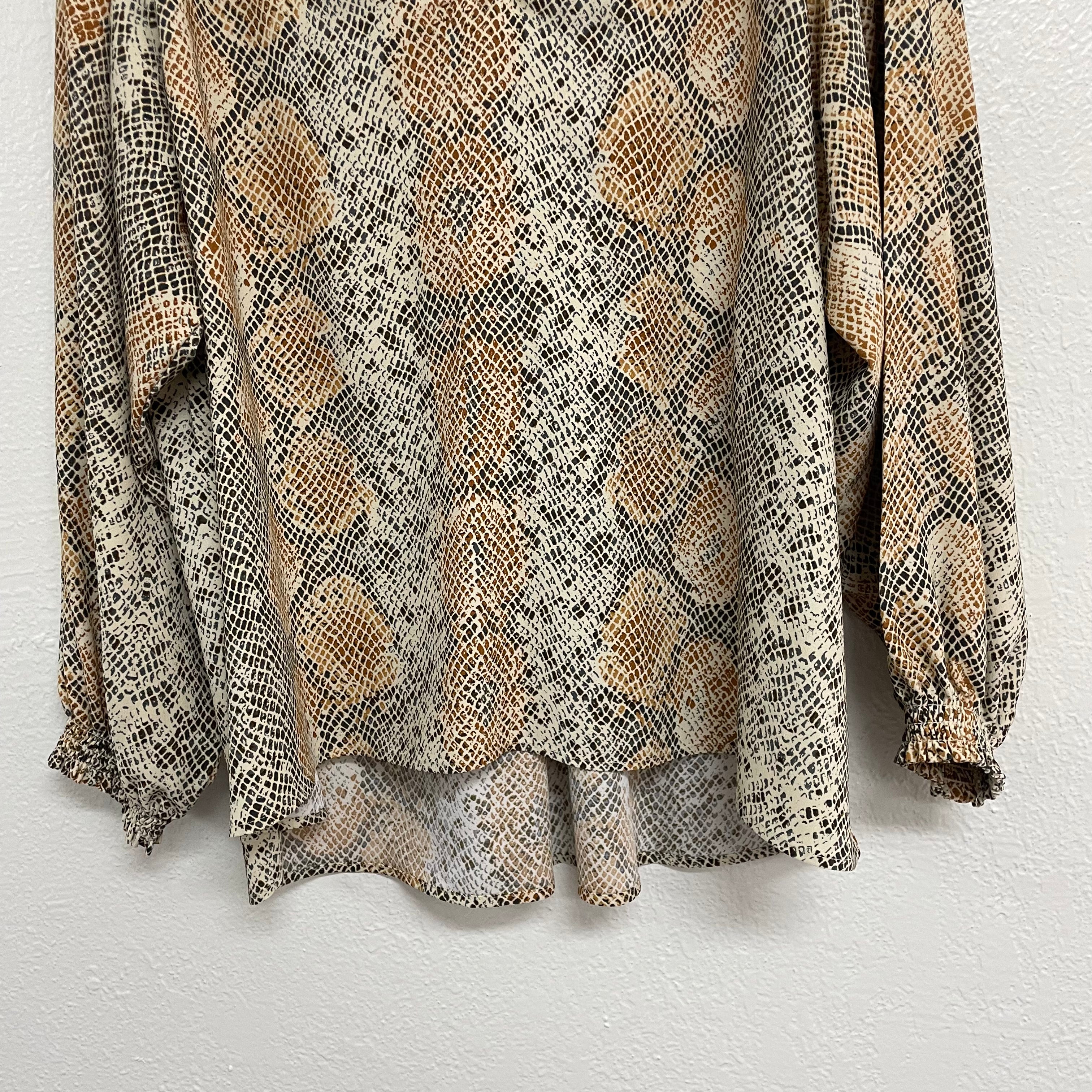 Snakeskin Print Blouse