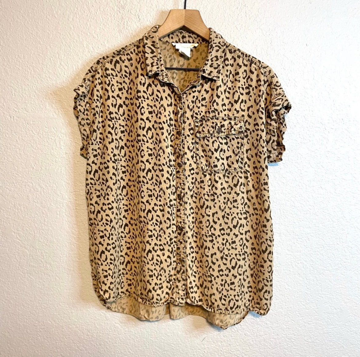 Leopard Button Down Top