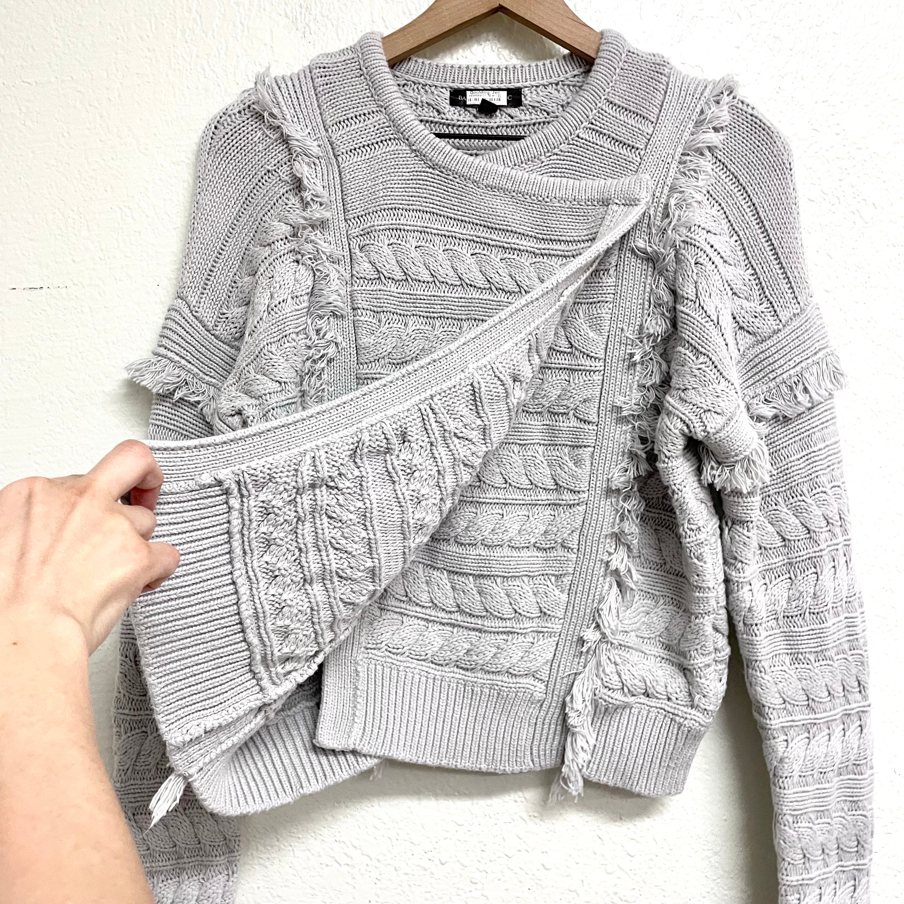 Cable Knit Moto Sweater Jacket