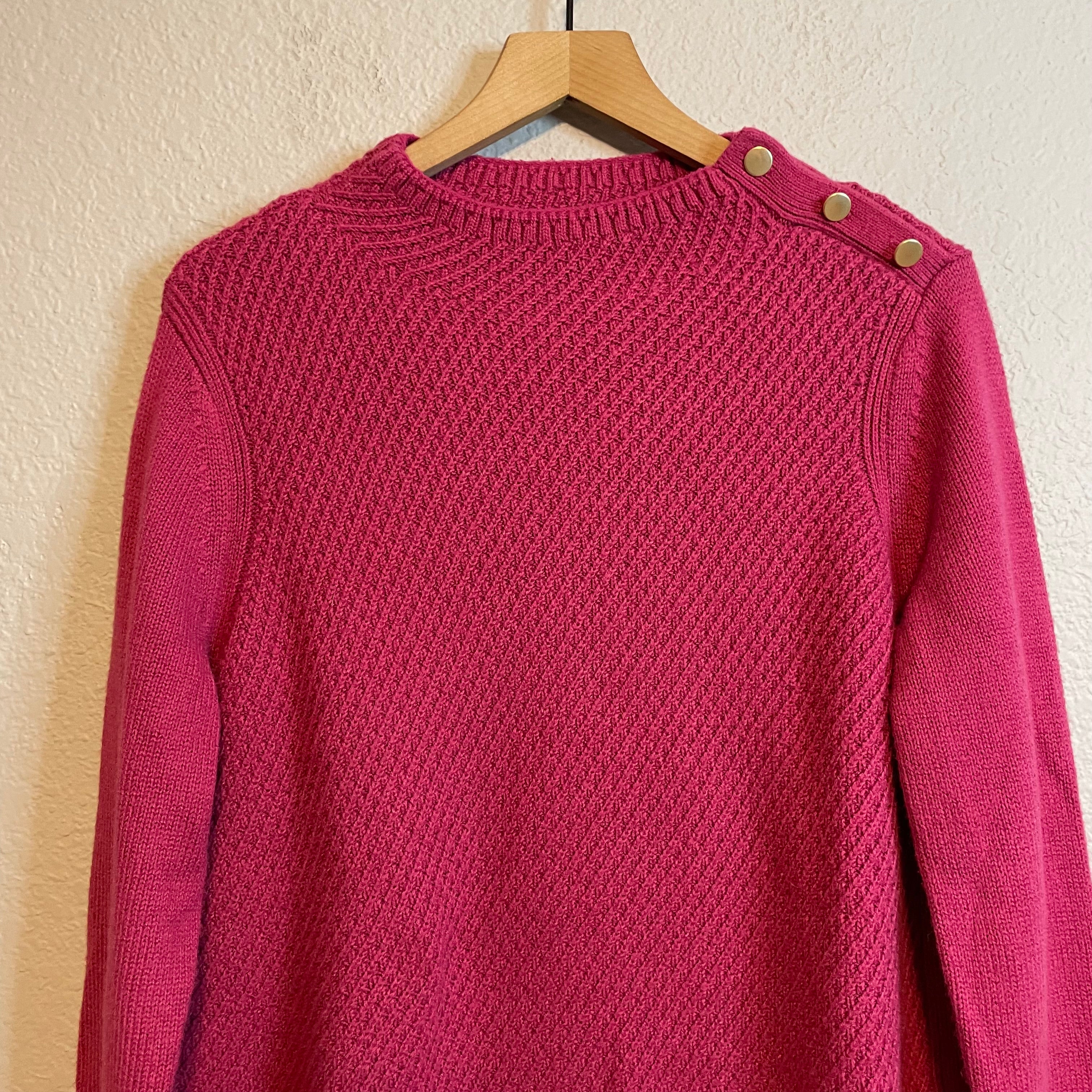 Mock Neck Button Sweater