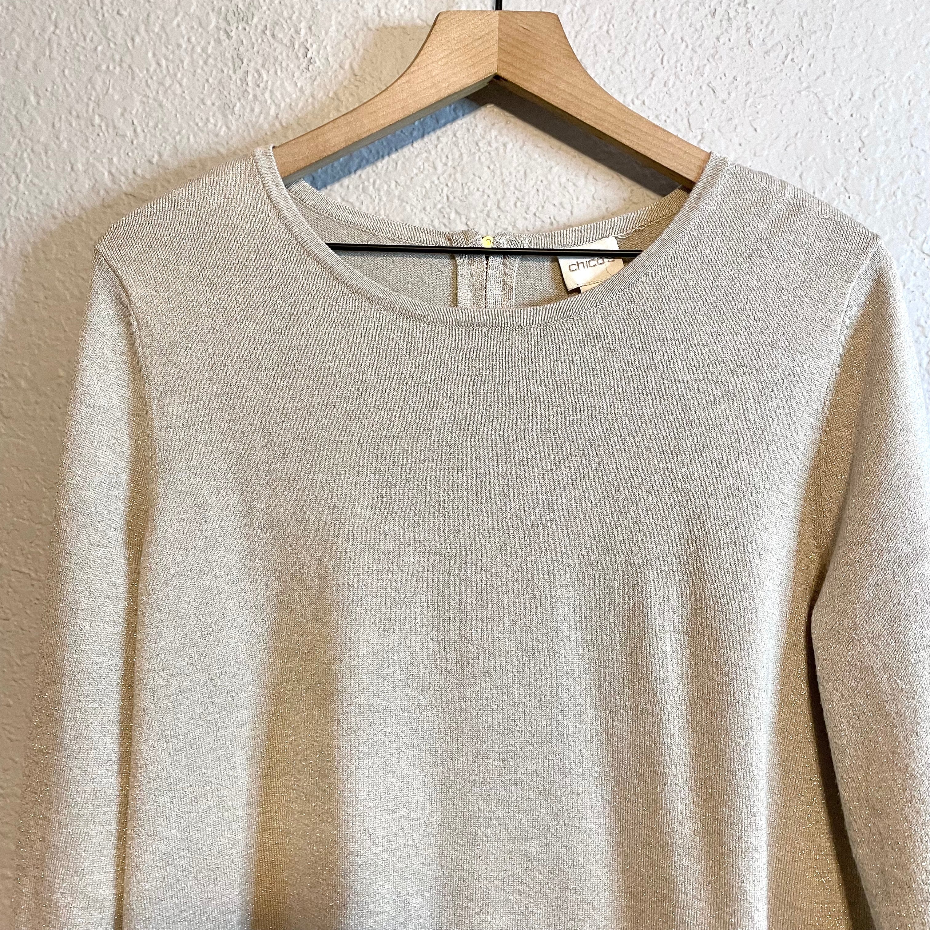 Metallic Beige Sweater