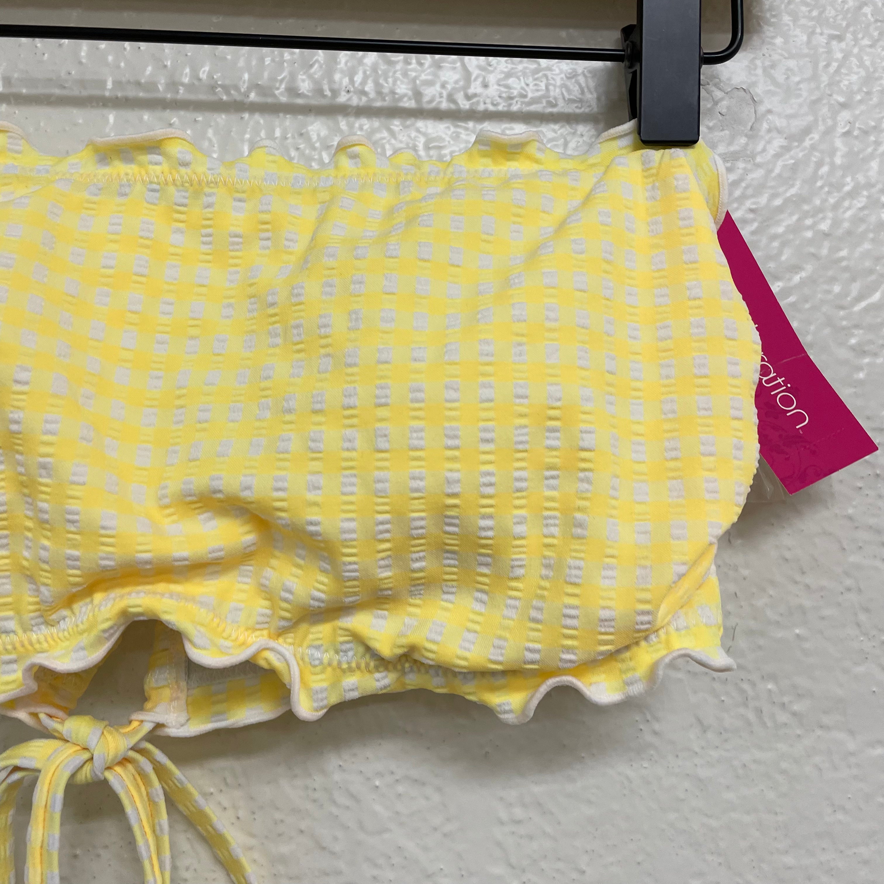 Gingham Strapless Swim Top