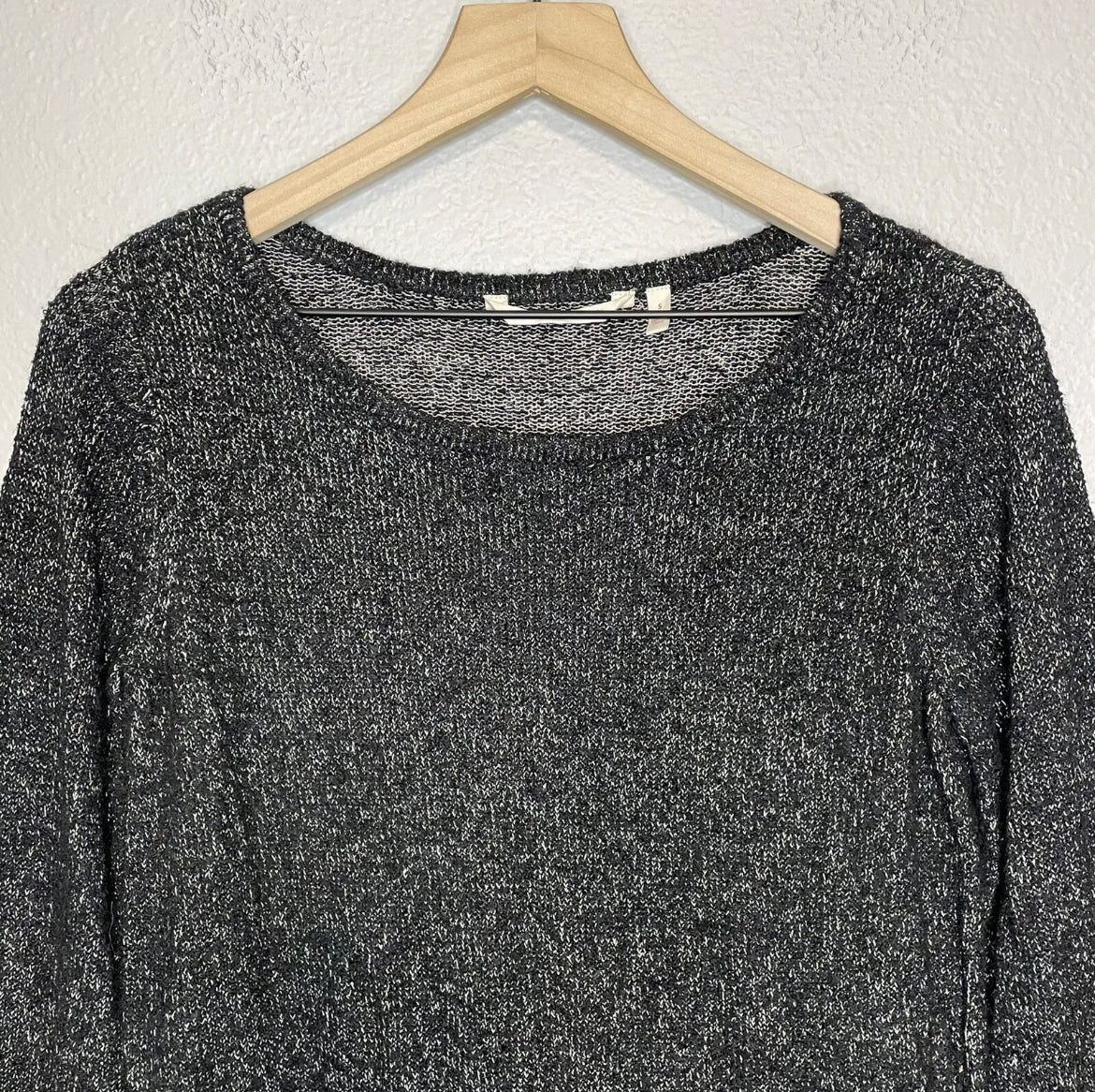 Chambray Accent Knit Sweater