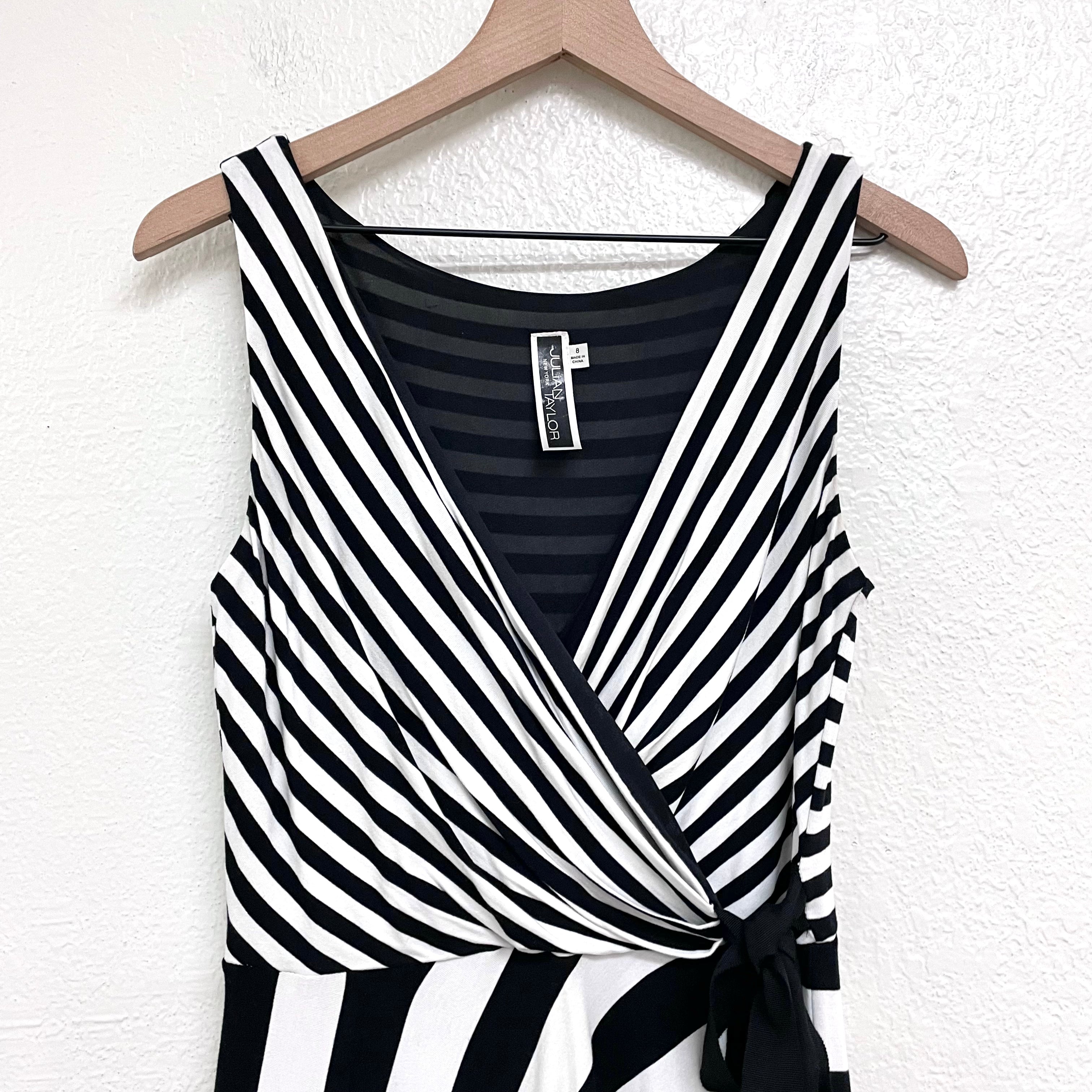 Striped V-Neck Dress