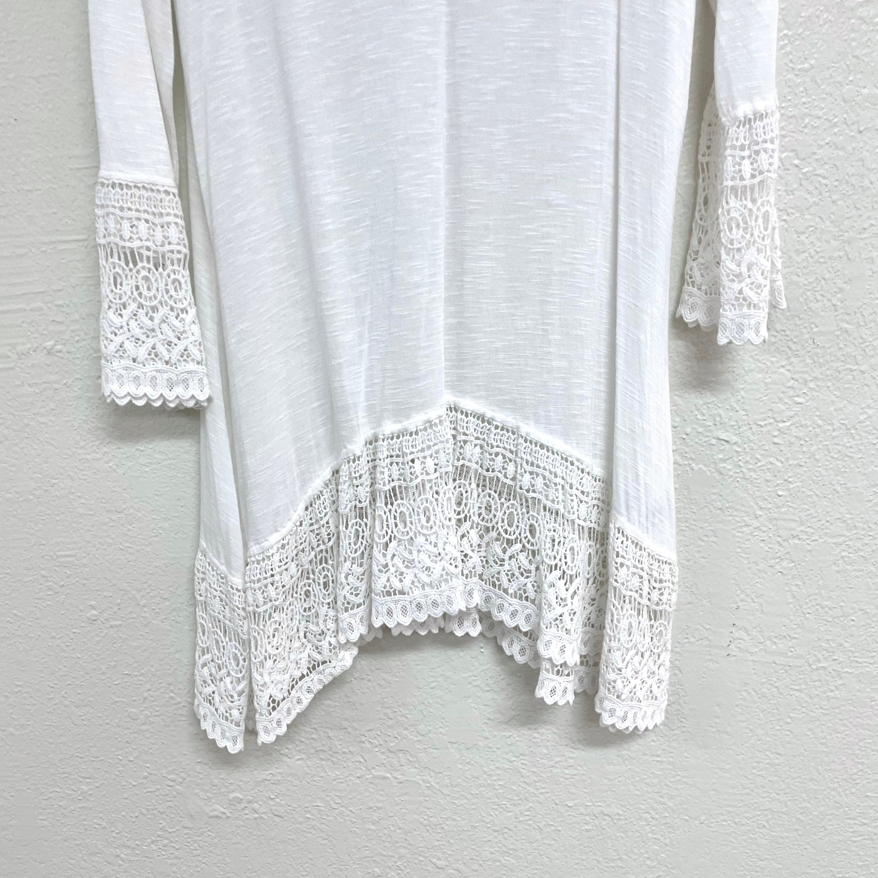 Lace Trim Tunic Top