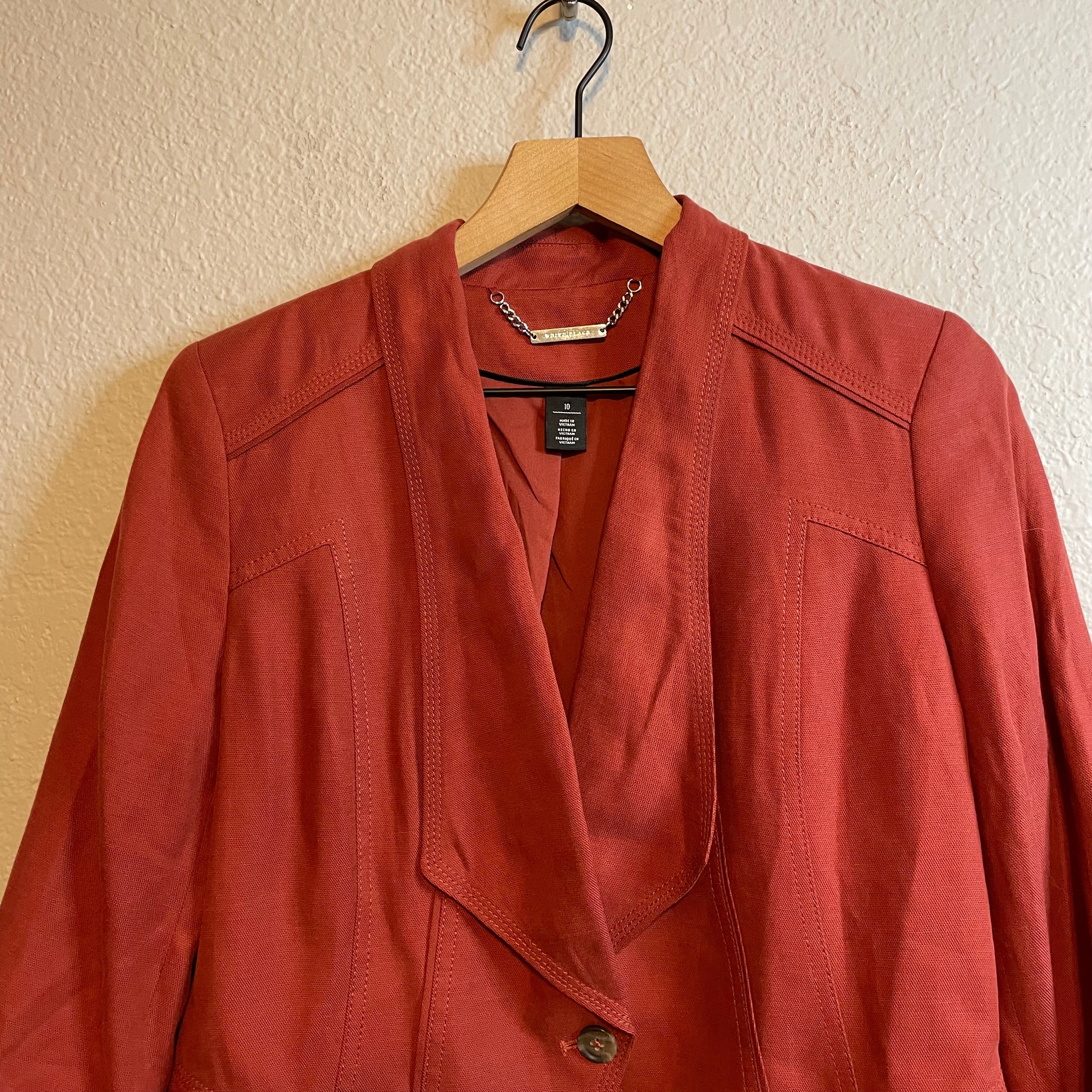 Linen Blend Blazer Jacket