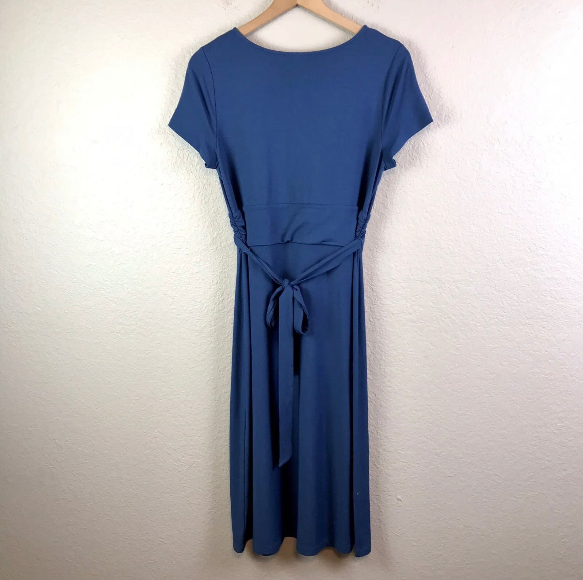 V-Neck Sash Jersey Knit Dress