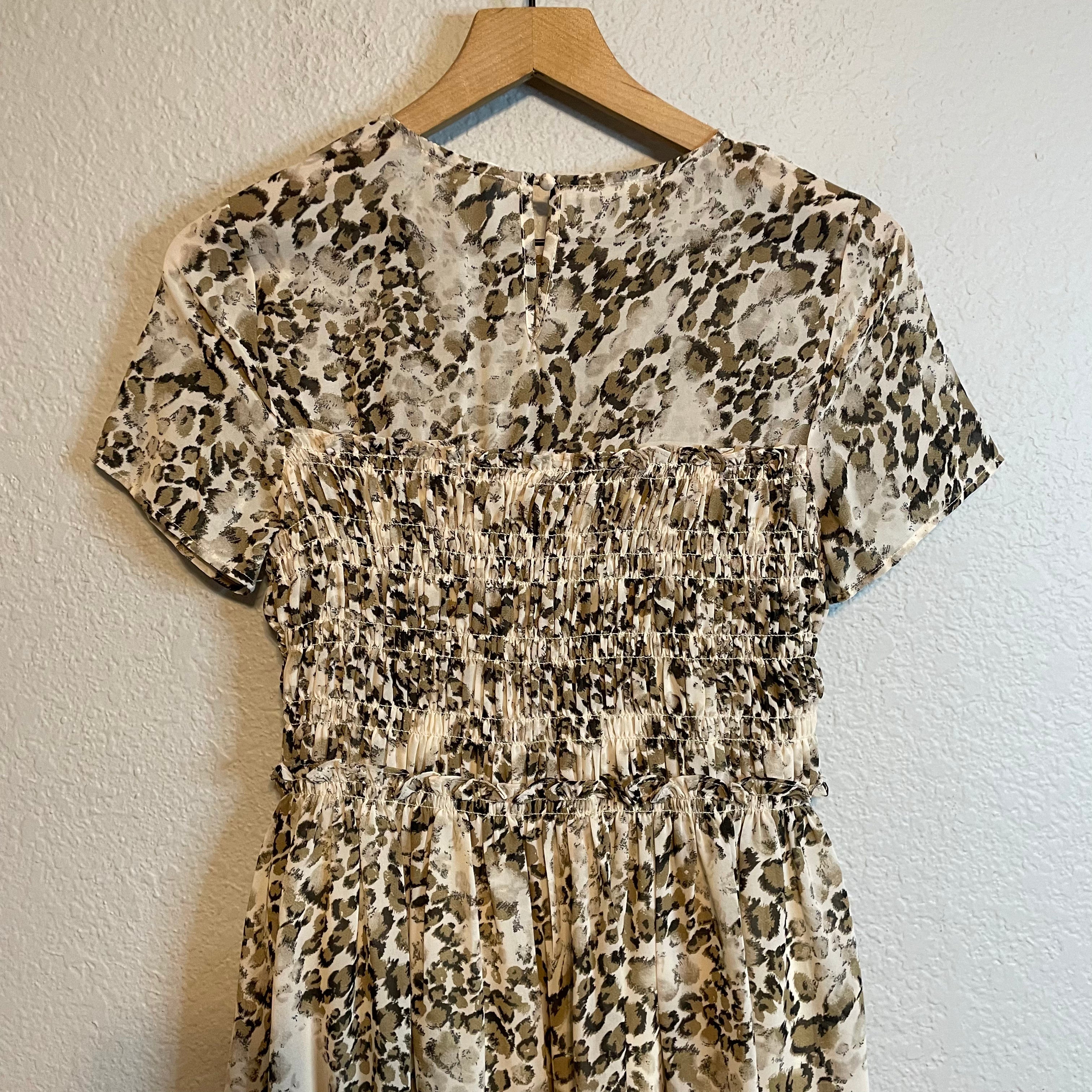 Leopard Smocked Dress