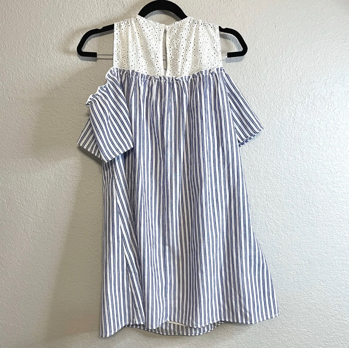 Striped Cold Shoulder Dress