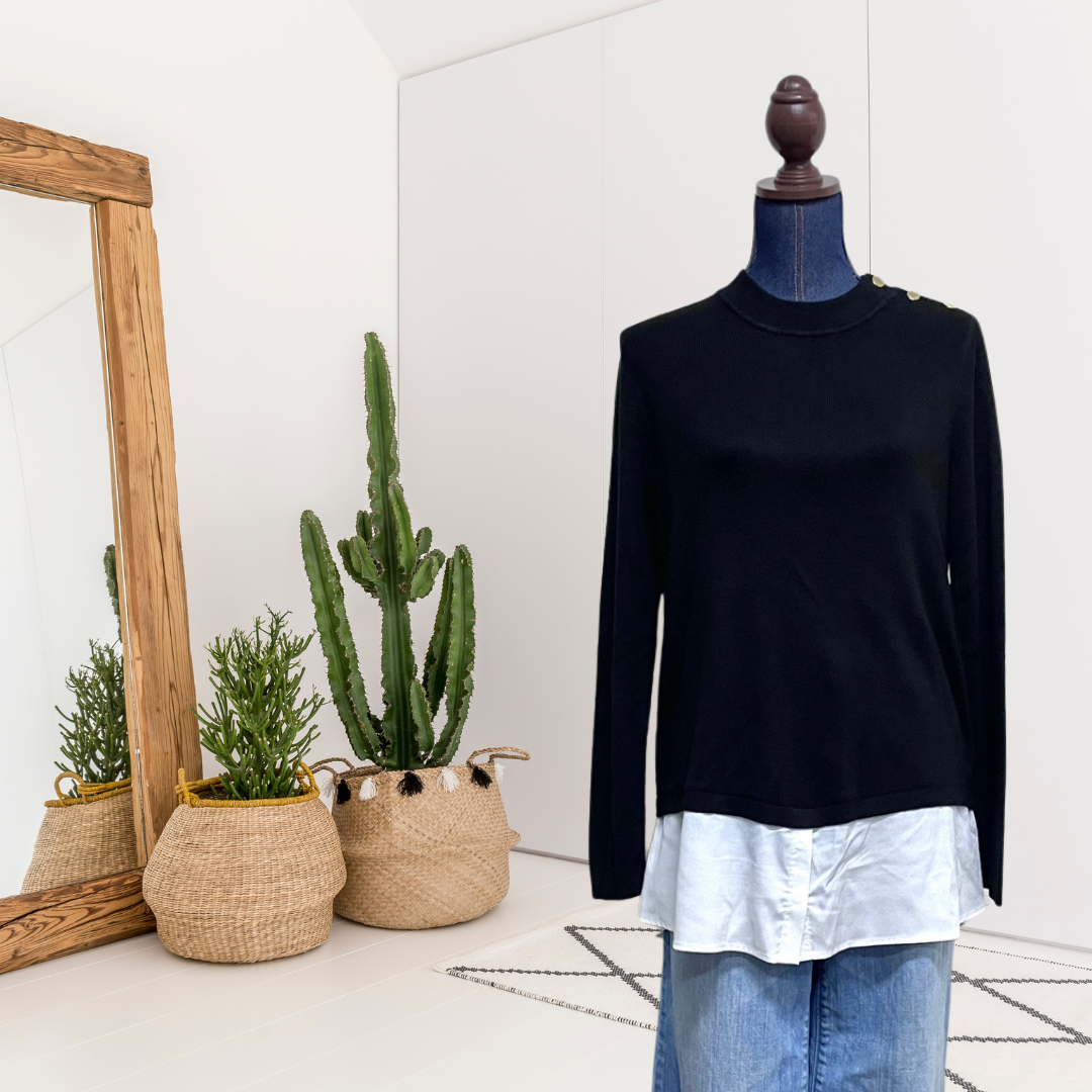 Shoulder Button Sweater