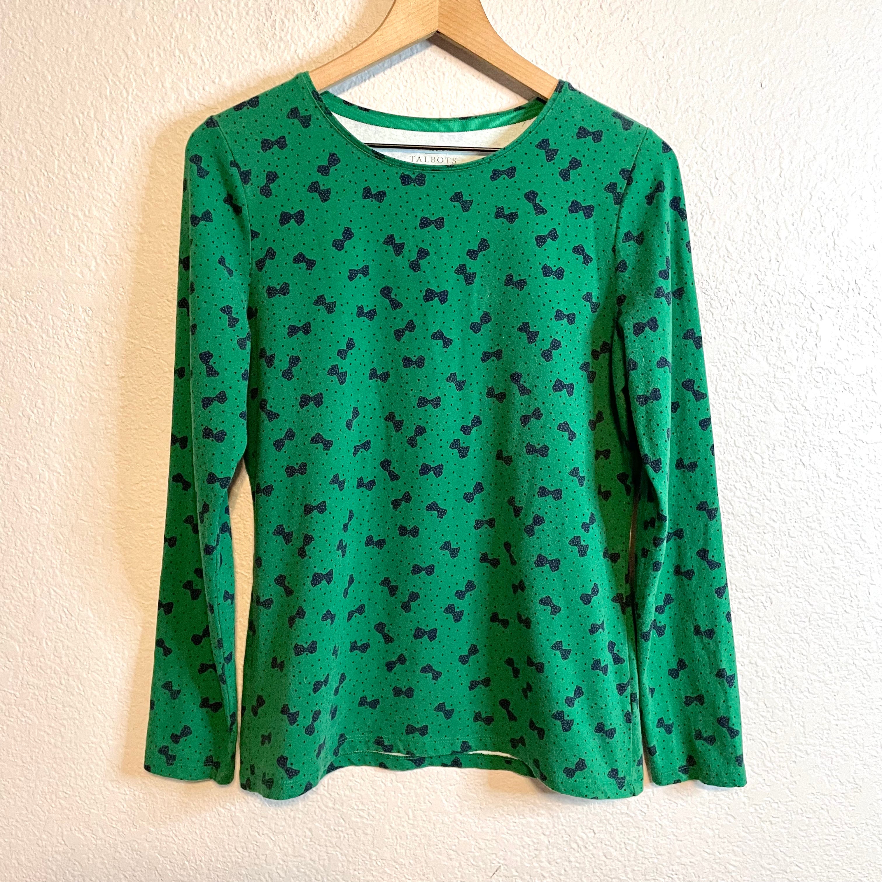 Bow Print Long Sleeve Tee