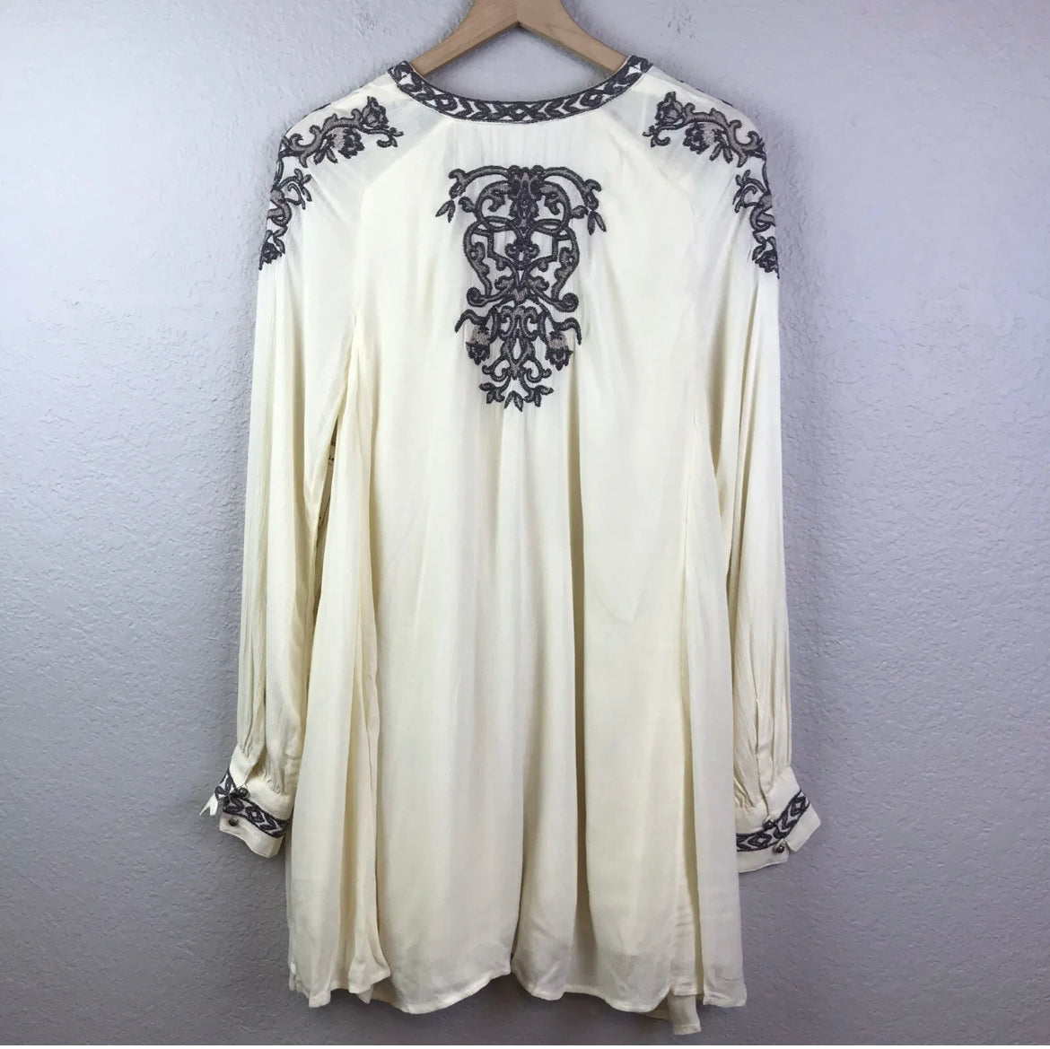 Embroidered Long Sleeve Dress